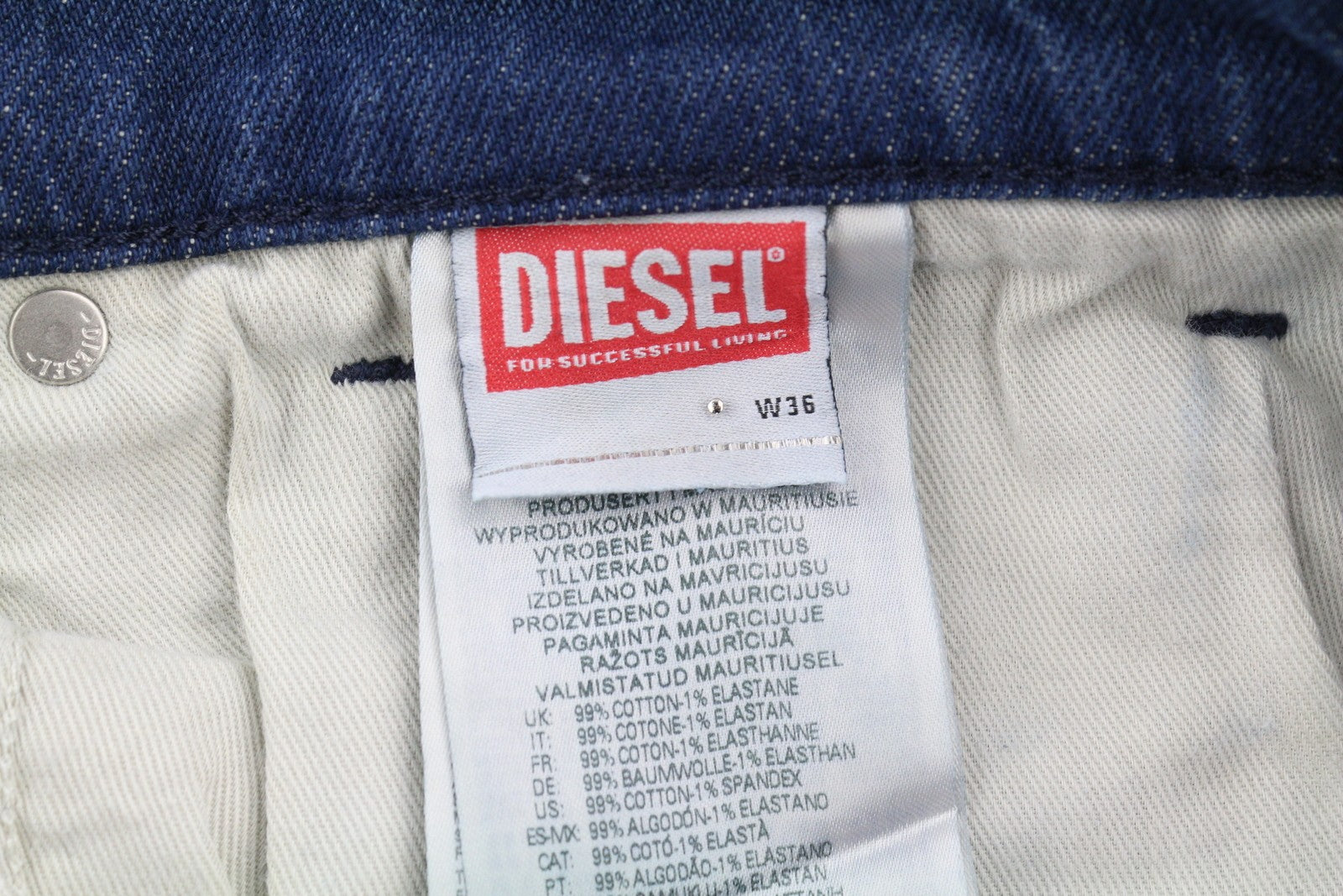 DIESEL 1995 D-Sark 0ENAM vyriški džinsai W36/L32 Slim tiesūs skalbtos mėlynos spalvos RRP 175 € 