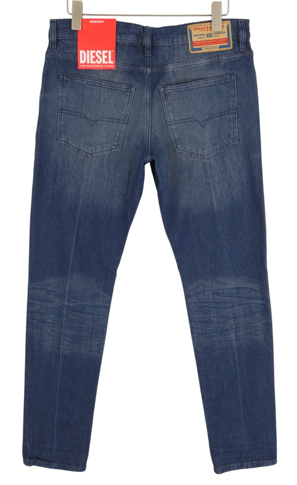 DIESEL 1995 D-Sark 0ENAM vyriški džinsai W36/L32 Slim tiesūs skalbtos mėlynos spalvos RRP 175 € 