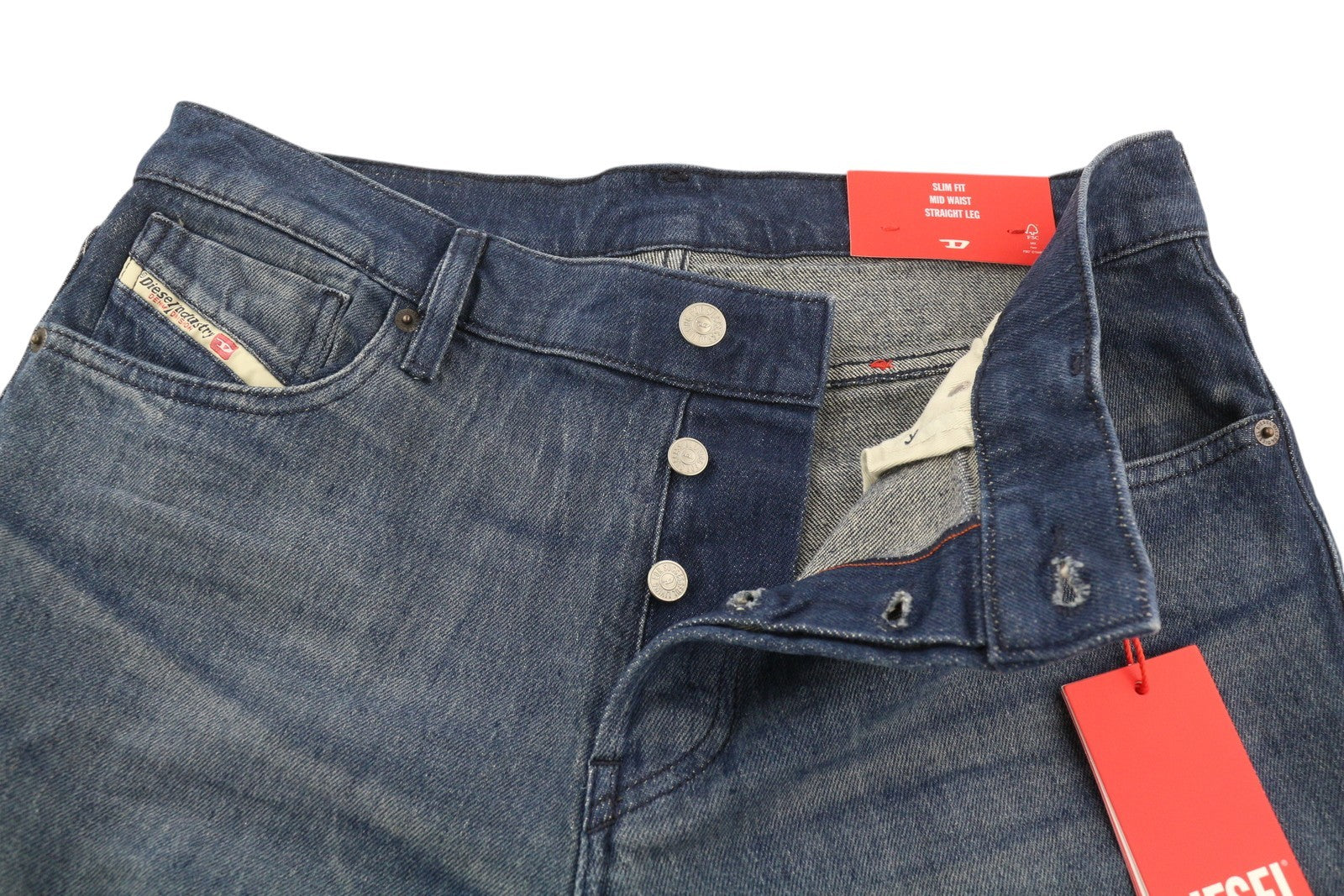 DIESEL 1995 D-Sark 0ENAM vyriški džinsai W36/L32 Slim tiesūs skalbtos mėlynos spalvos RRP 175 € 