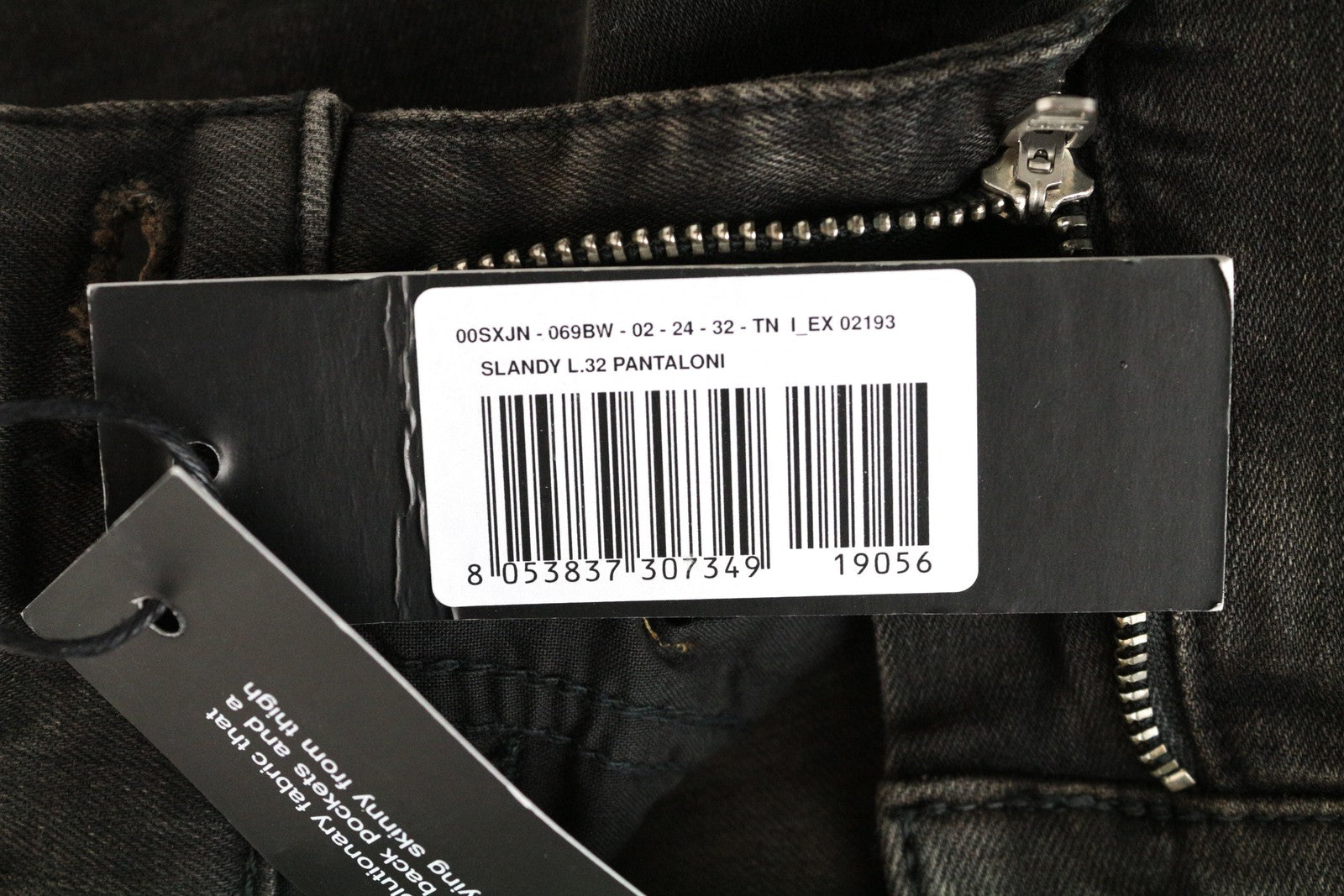 DIESEL Slandy 069BW W24/L32 pilki aptempti džinsai, ploni, tamprūs, moteriški