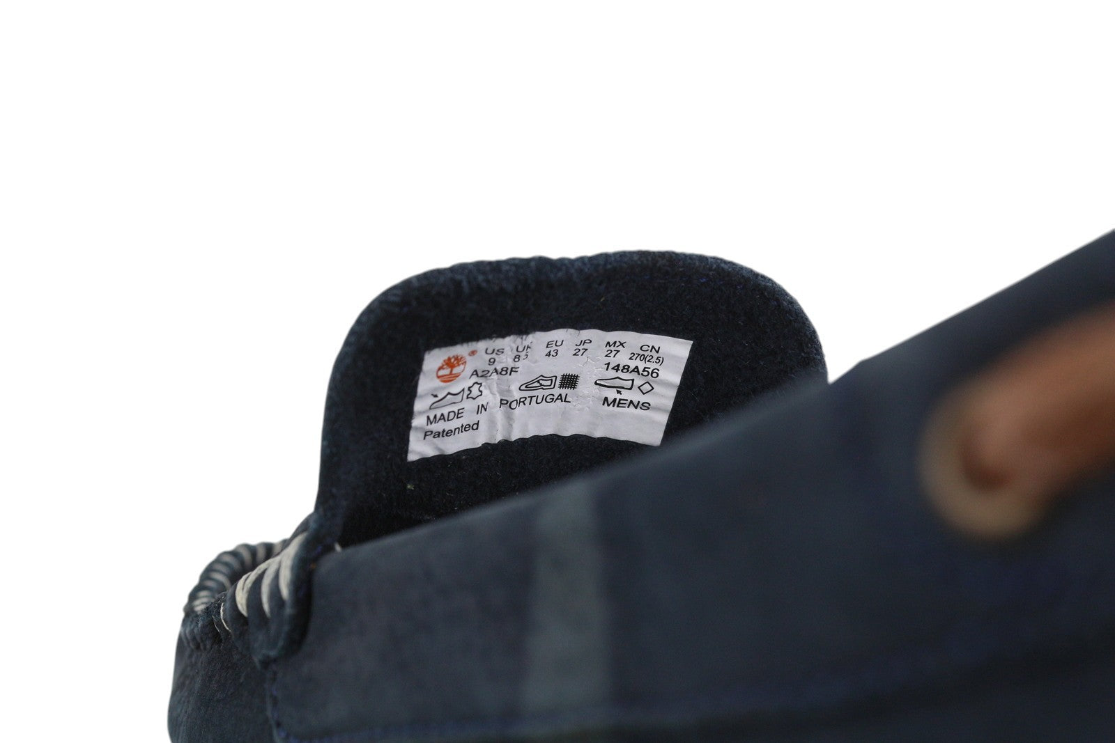 TIMBERLAND A2A8F vyriški batai, EU43, tamsiai mėlyni, odiniai, laiviniai, plokščiapadžiai, „True Cloud Comfort“ 