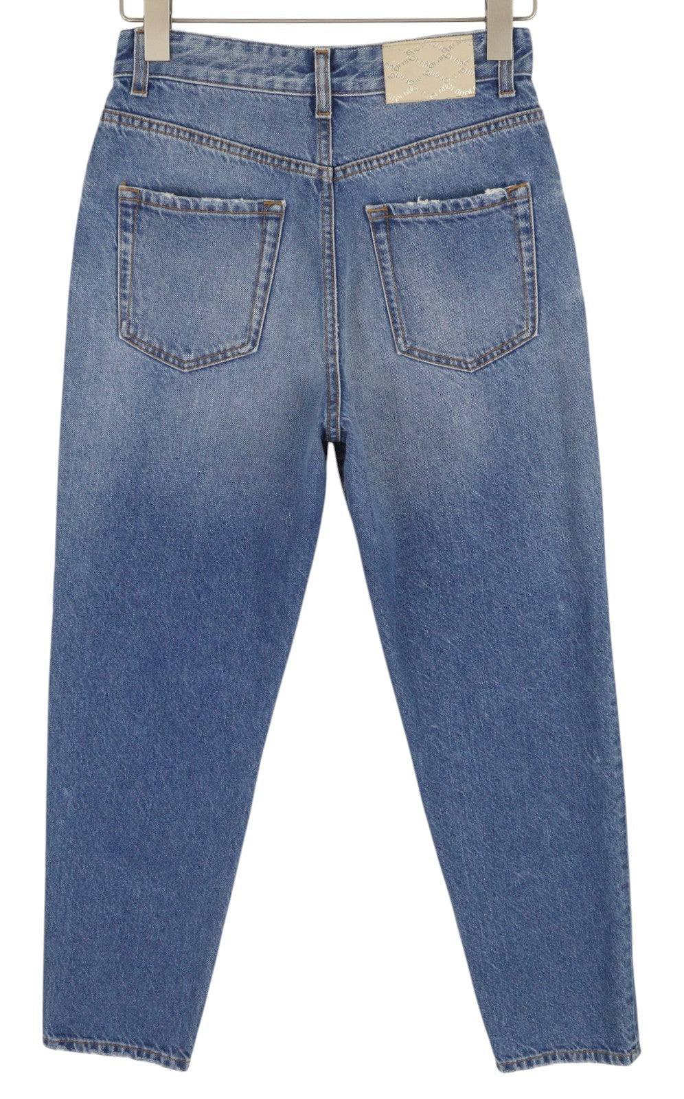 LIU JO Rilancio moteriški džinsai W27 Slim Fit Ripped Distress Washed Denim Blue Logo 