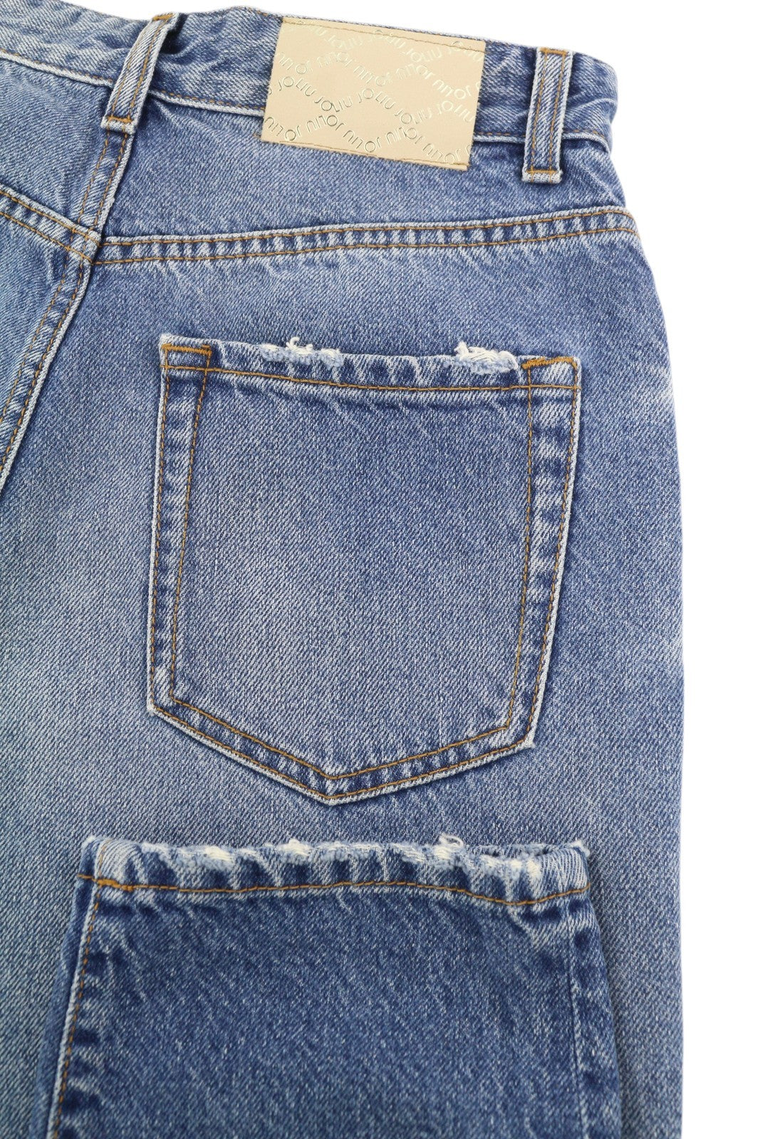 LIU JO Rilancio moteriški džinsai W27 Slim Fit Ripped Distress Washed Denim Blue Logo 