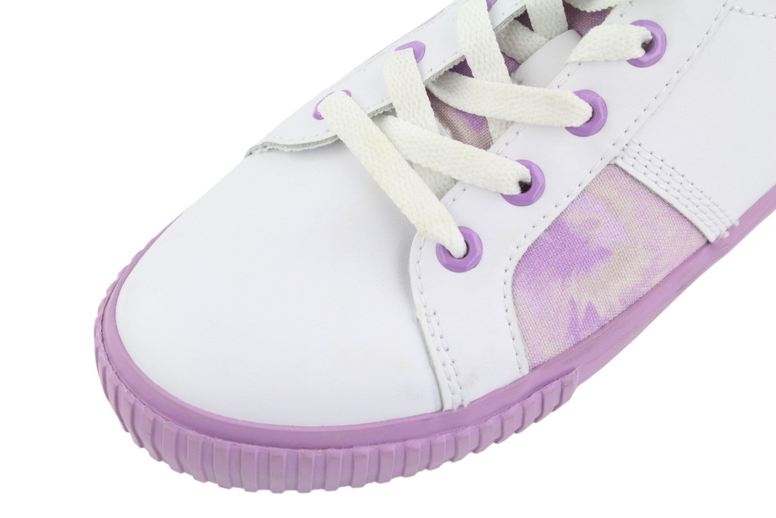 TIMBERLAND A2EPS Women Sneakers EU38.5/39 Leather White Purple Low Top Lace Up