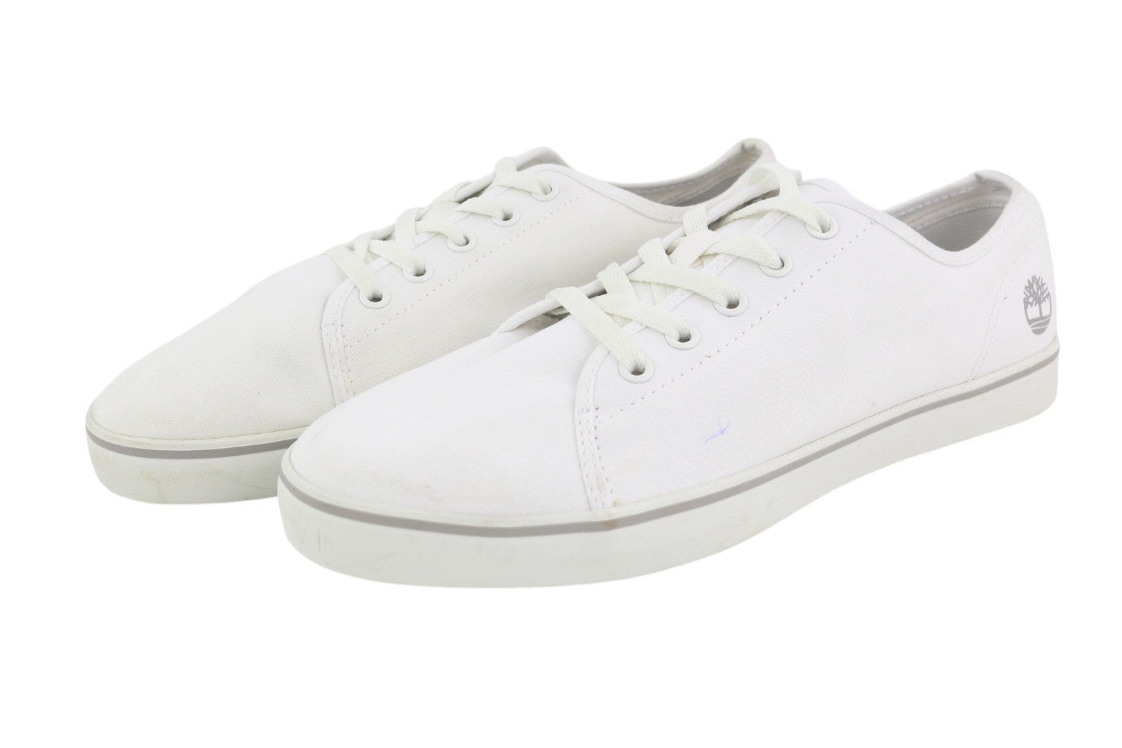 TIMBERLAND A2688 vyriški sportbačiai EU41/41.5 balti žemapadžiai sportbačiai su raišteliais ir migdolų nosimis 
