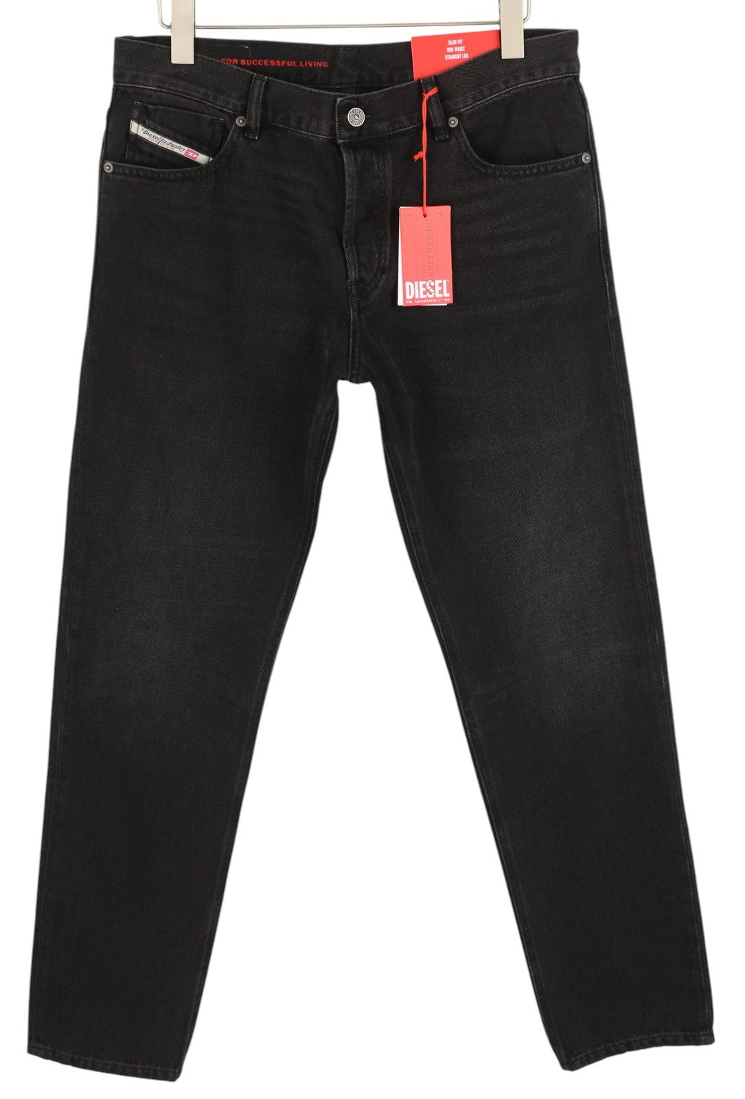 DIESEL 1995 D-Sark 09B88 vyriški džinsai W34/L32 ploni tiesūs džinsai, juodi, rekomenduojama kaina – 185 € 