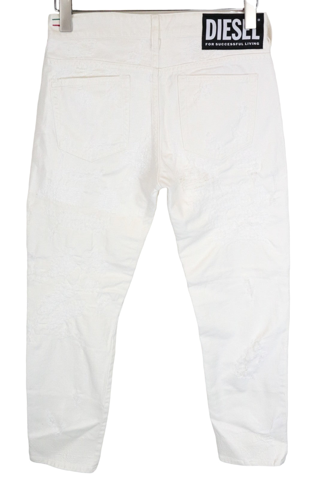 DIESEL D-RIFTY-SP2 069GY moteriškos aptemptos džinsinės kelnės W26/L32 baltos, vaškuotos, aptemptos 