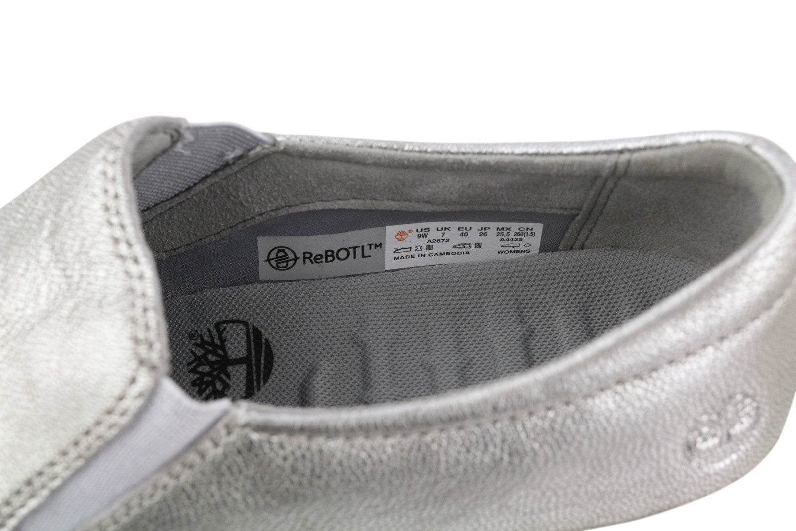 Timberland A2672 moteriški batai su blizgia sidabrine spalva, migdolų nosimi, EU40 