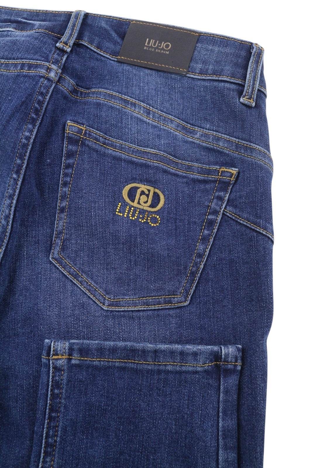 LIU JO Divine moteriški džinsai W28 Skinny Fit Faded Denim Blue Zip Fly Casual Logo 