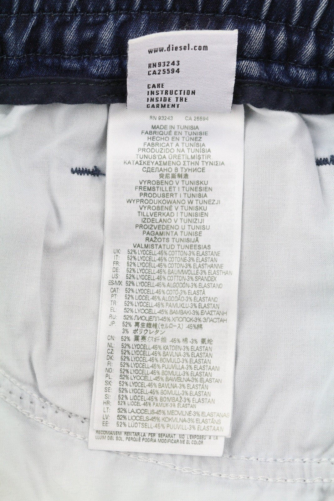 DIESEL D-Krooley Jogg 068DU vyriški džinsai W36/L32 su raišteliu juosmenyje, mėlyni, rekomenduojama kaina – 295 € 