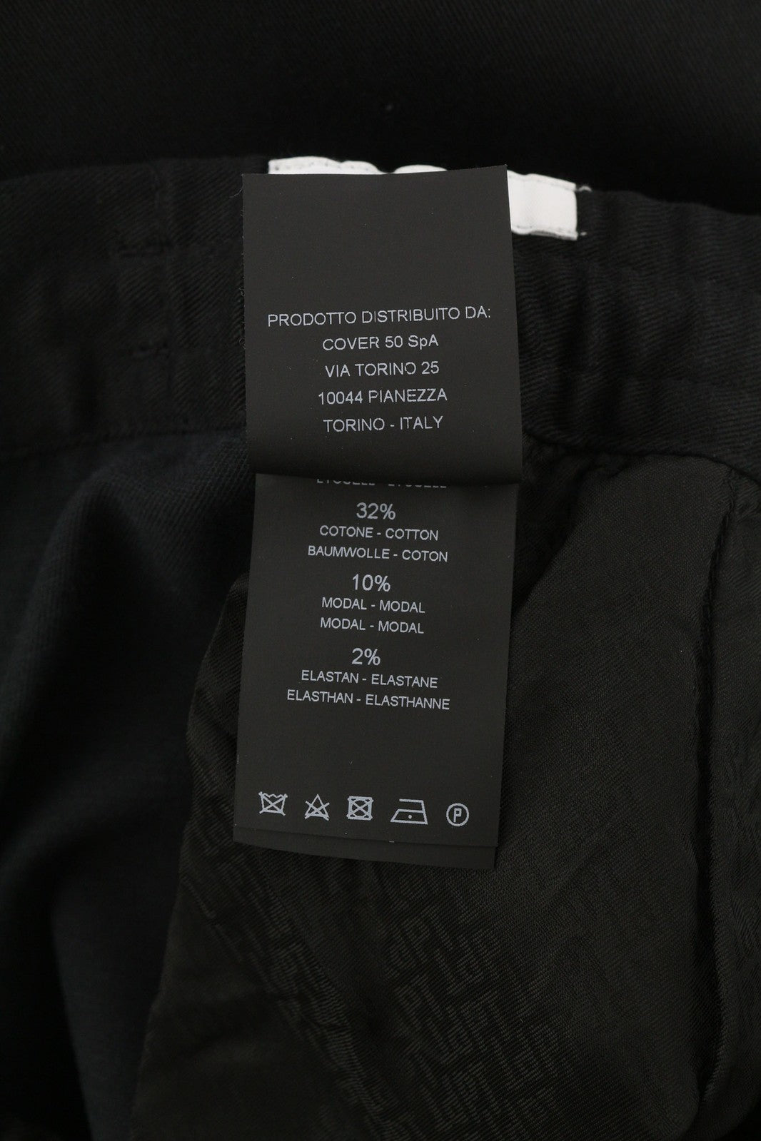 PT TORINO Omega vyriškos kelnės 52 W37 juodos, su tampria raišteliu juosmenyje, plonas užtrauktukas 