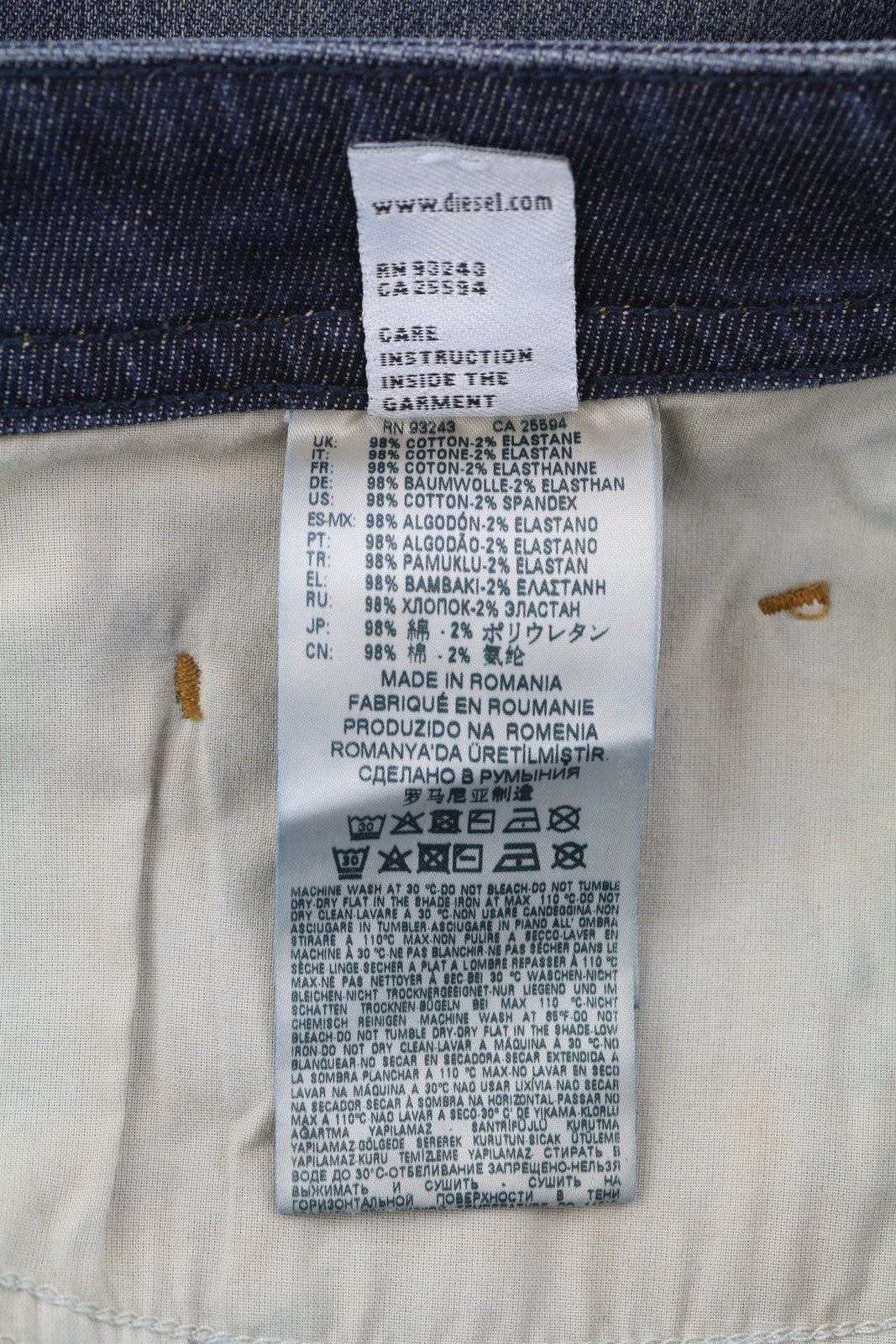 DIESEL Buster 084ZU vyriški džinsai W40/L32 Regular Slim Tapered Fit tamprūs mėlyni 