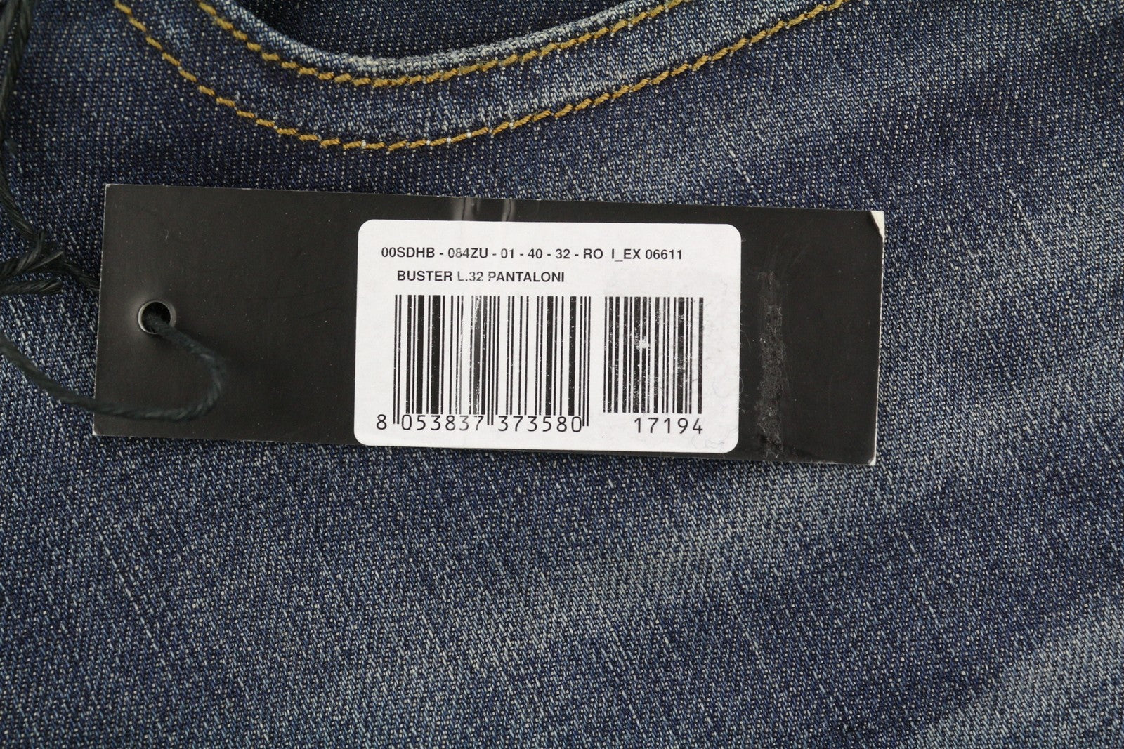 DIESEL Buster 084ZU vyriški džinsai W40/L32 Regular Slim Tapered Fit tamprūs mėlyni 