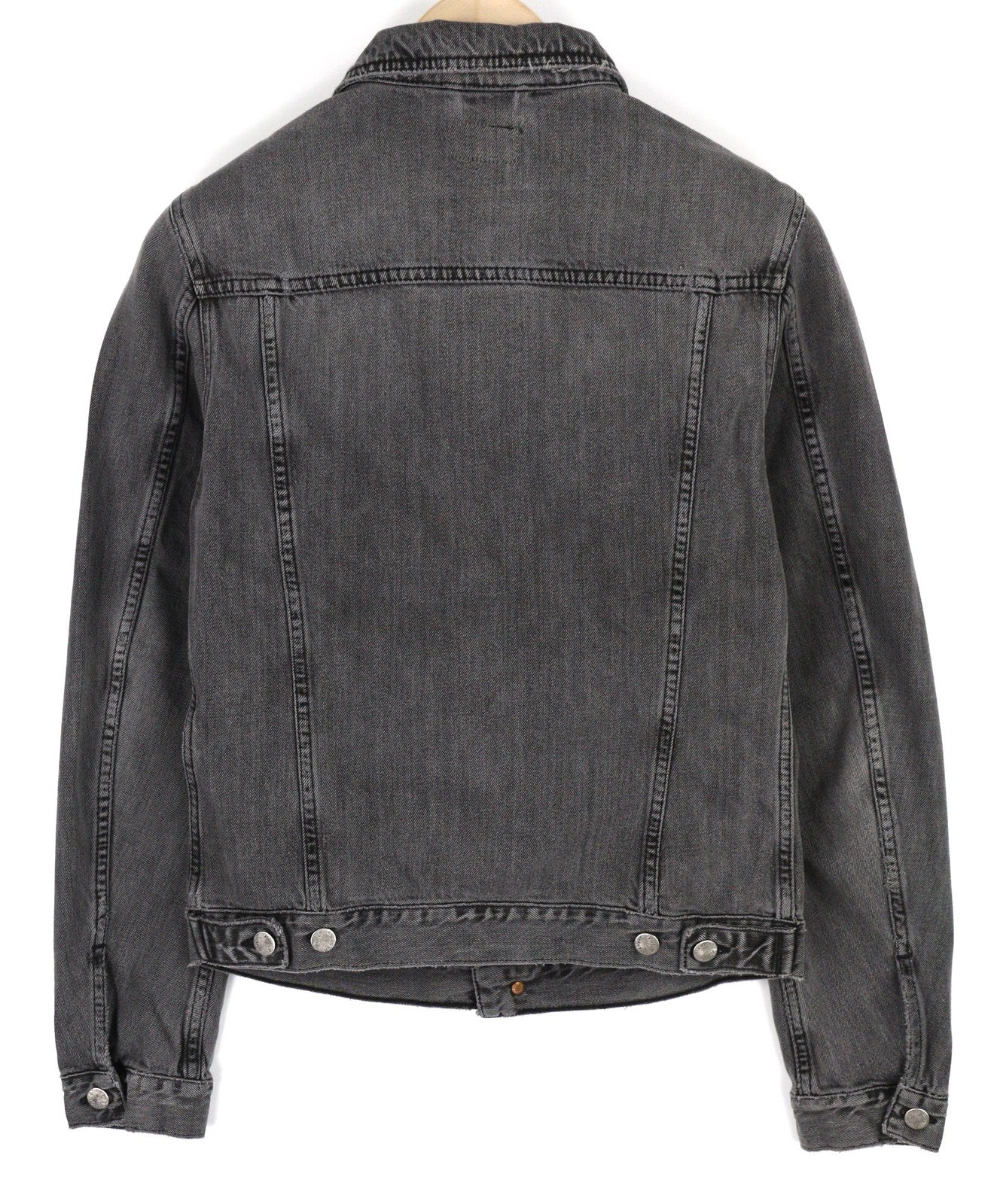 NUDIE Billy vyriška striukė S Desolation Grey Collar Button sleeve Jeans Mid 