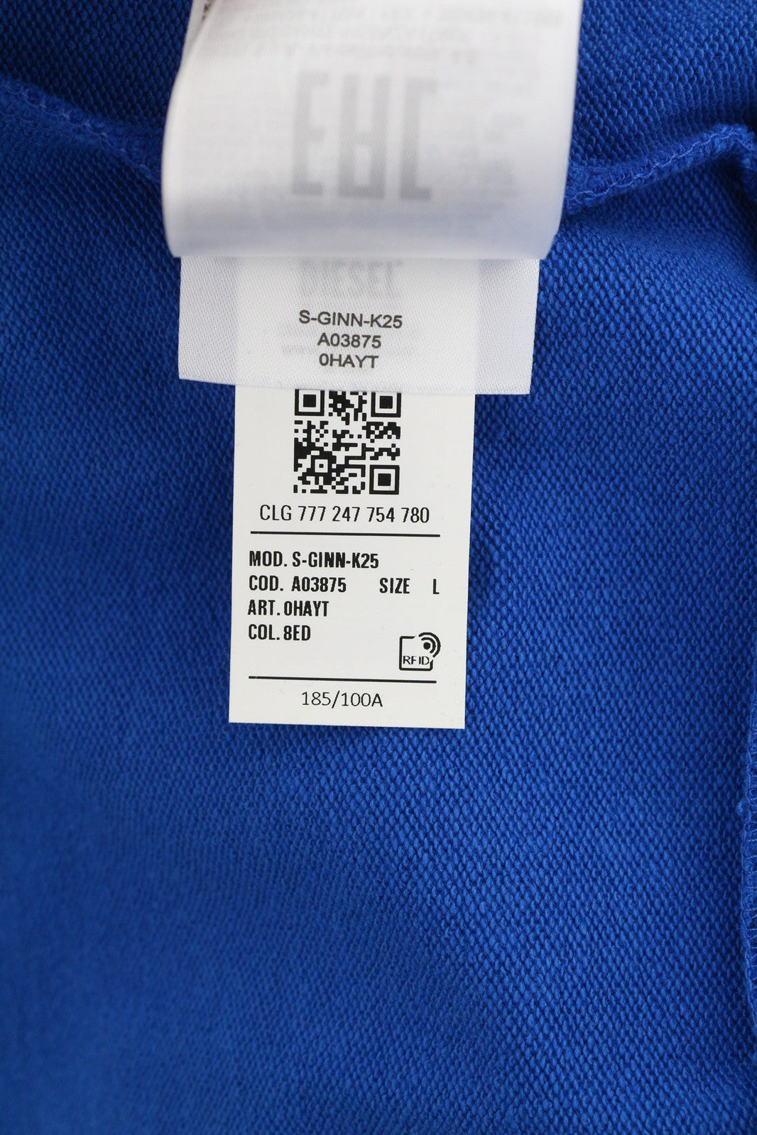 DIESEL S-Ginn-K25 vyriškas džemperis su apvalia kaklo iškirpte, mėlynas, L dydžio, su logotipu, rekomenduojama kaina – 175 € 