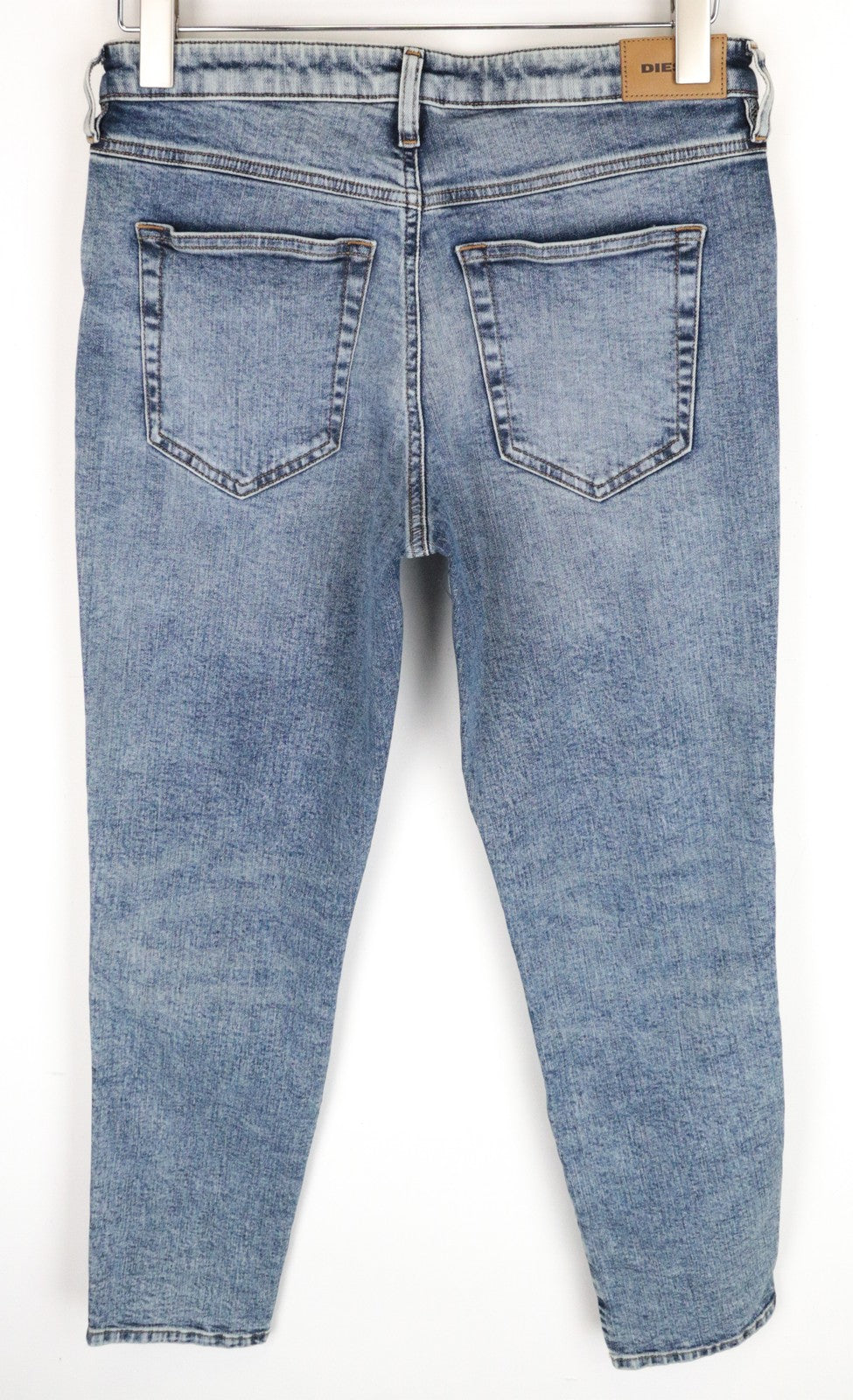 DIESEL Babhila 069BN moteriški aptempti džinsai W30/L32 išblukintos mėlynos spalvos ploni tamprūs džinsai su sagomis 