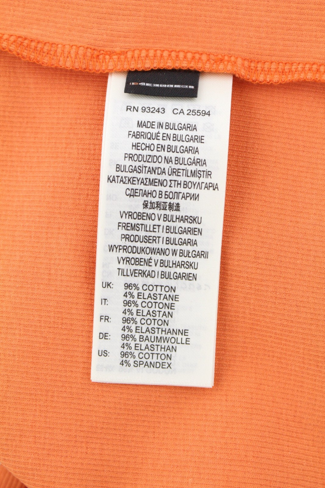 DIESEL T-Ballet-D moteriški marškinėliai L dydžio, oranžiniai, ilgomis rankovėmis, apvalios iškirptės, tamprūs, RRP 100 € 