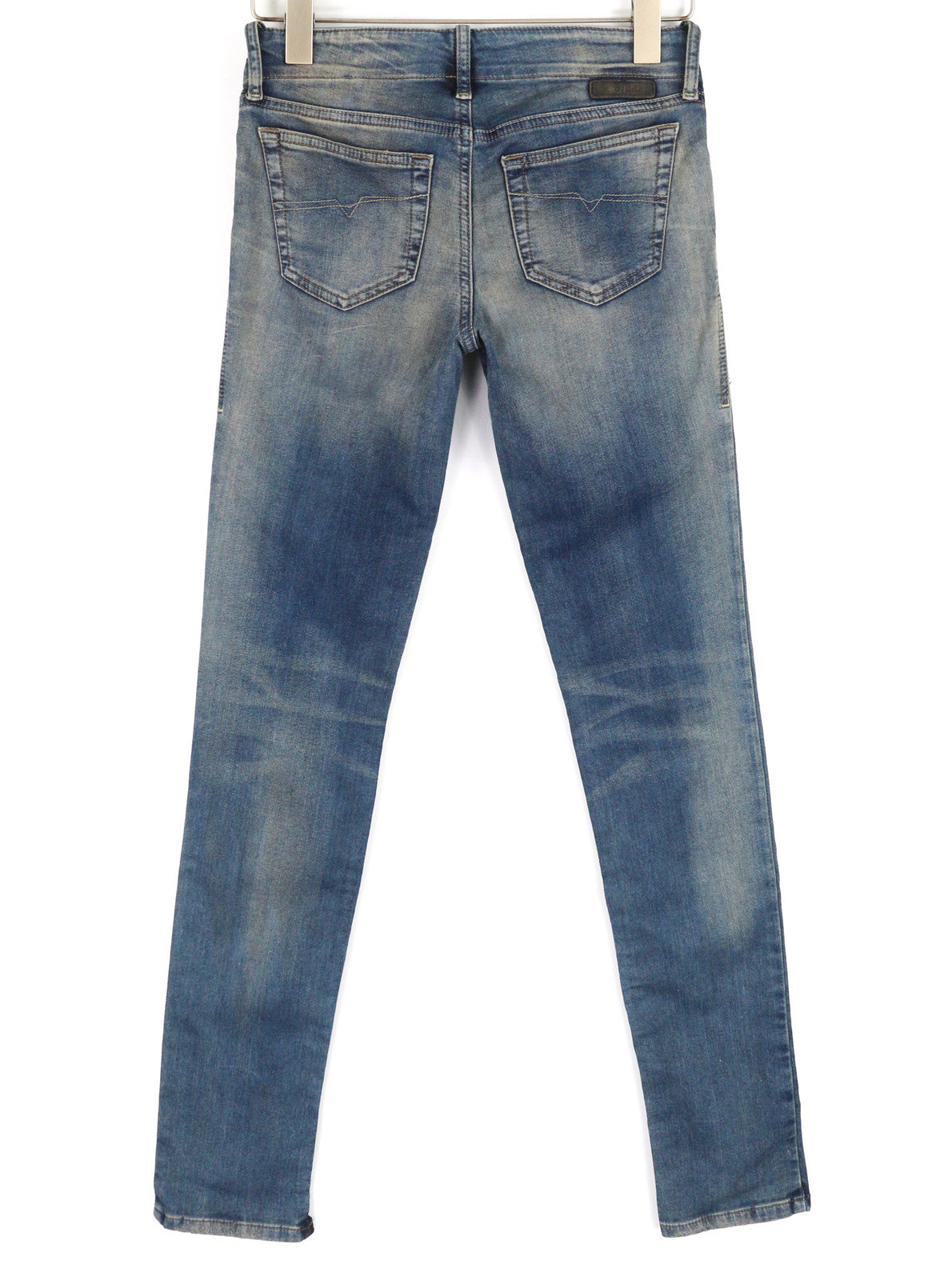 DIESEL Grupee-Ne 0603L Women Jeans W25 Jogg Denim Sweat Skinny Fit Blue RRP€250