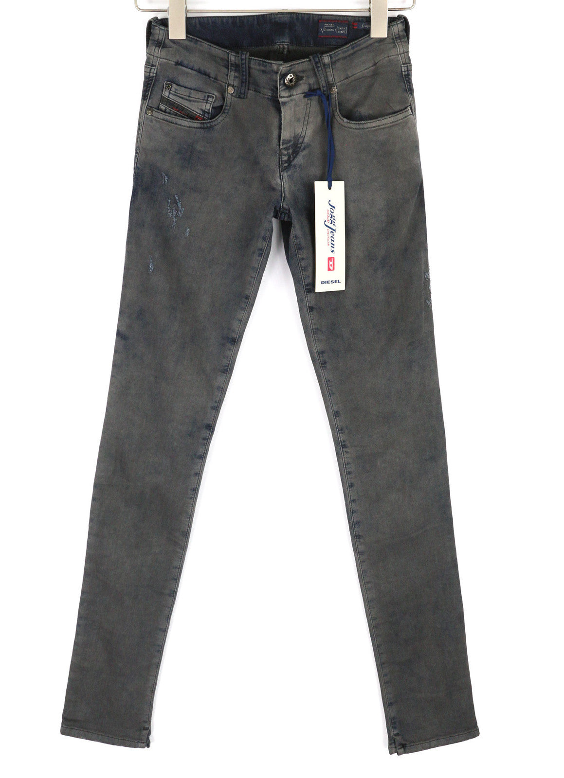 DIESEL Grupee-Ne 0666U Women Jeans W23 Jogg Denim Sweat Skinny Fit Washed Dark