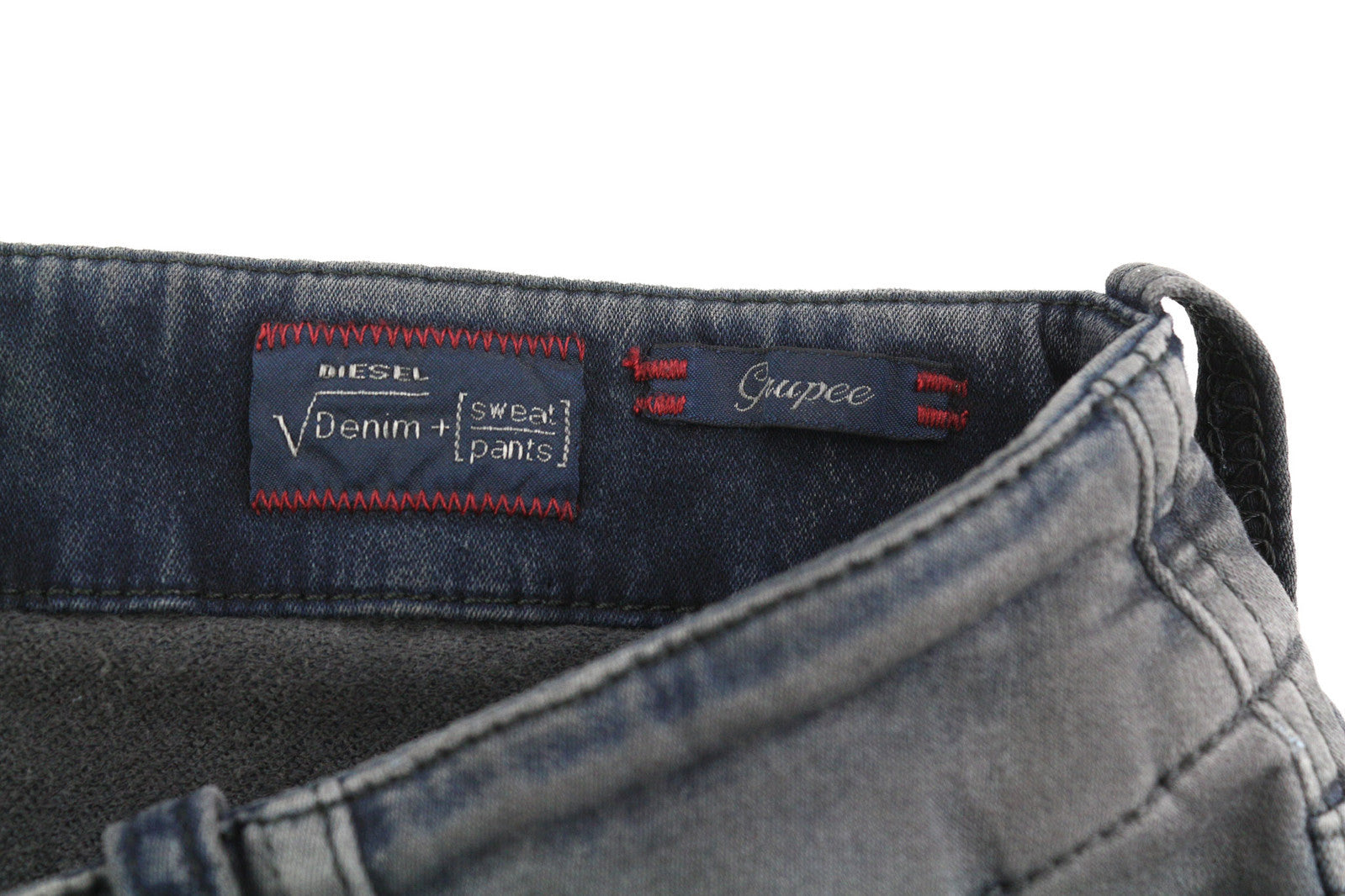 DIESEL Grupee-Ne 0666U Women Jeans W23 Jogg Denim Sweat Skinny Fit Washed Dark