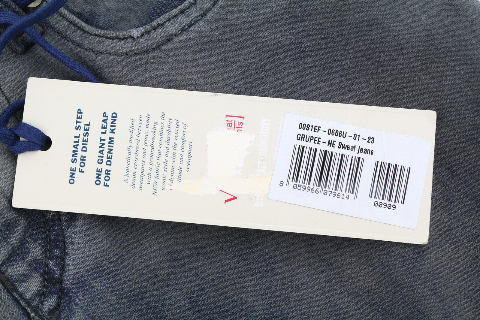 DIESEL Grupee-Ne 0666U Women Jeans W23 Jogg Denim Sweat Skinny Fit Washed Dark