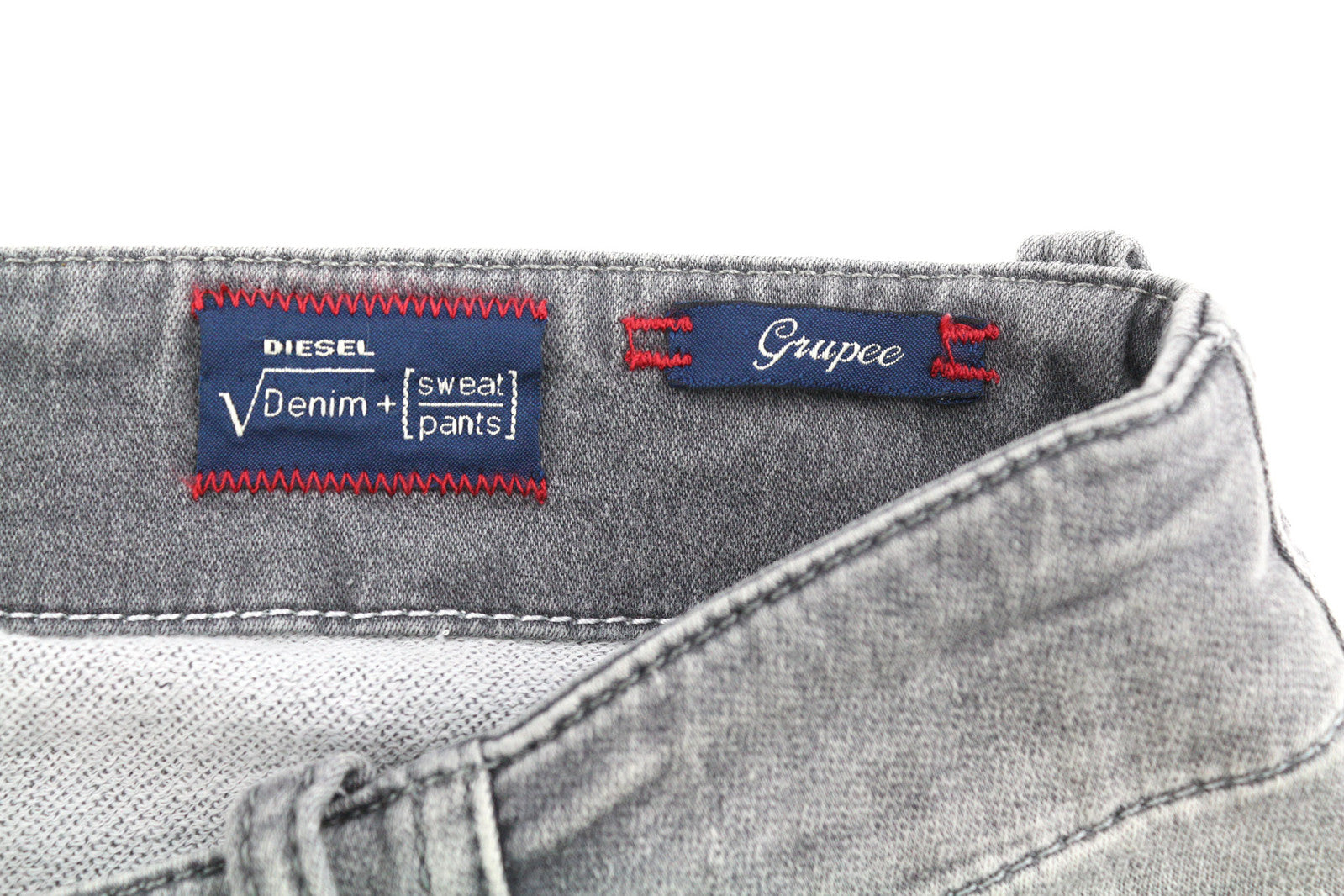 DIESEL Grupee-Ne 0830Q Women Jeans W23 Jogg Denim Sweat Skinny Fit Washed Grey