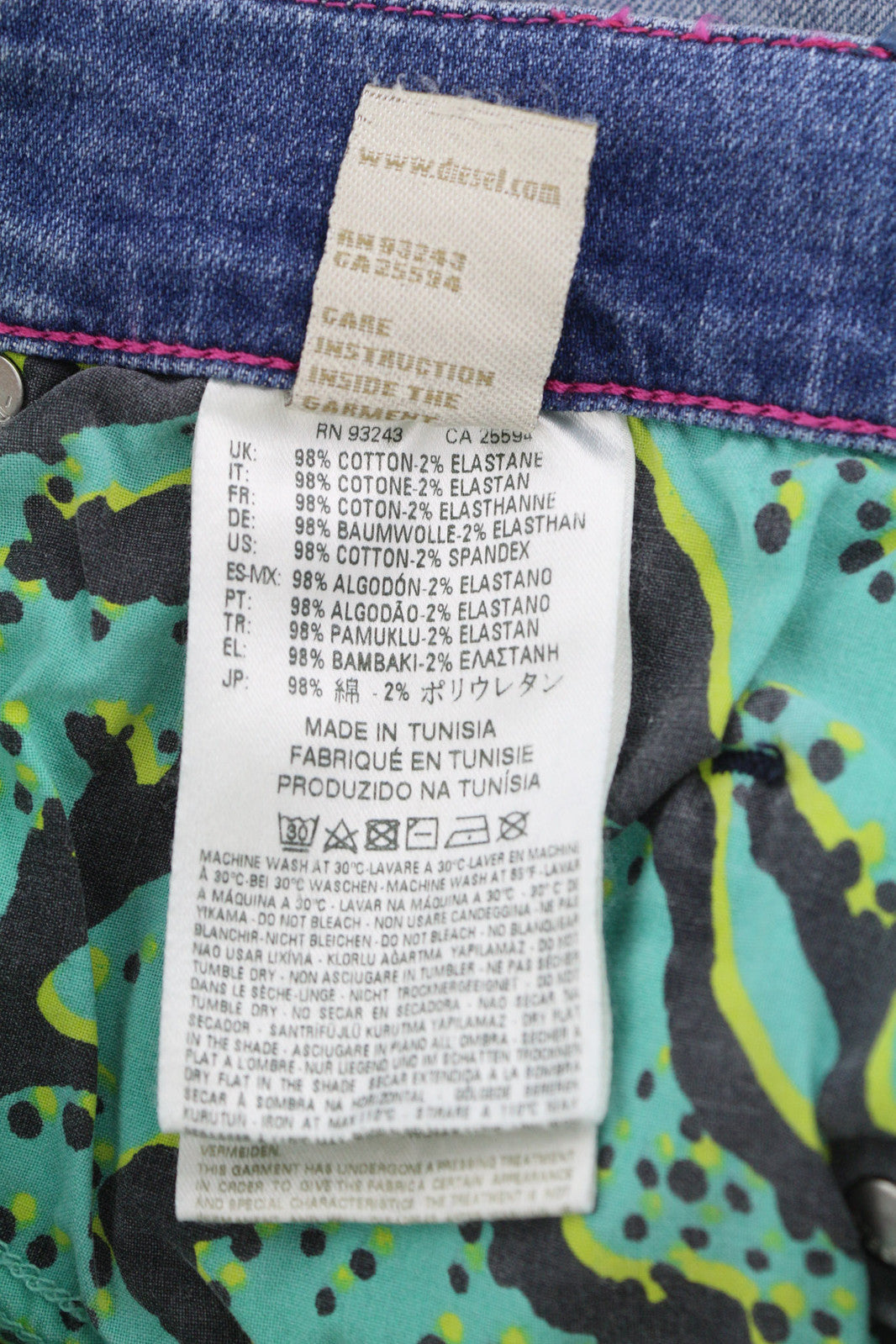 DIESEL Grupee Ankle-C 0681L Women Jeans W26/L30 Super Slin Skinny Low Waist