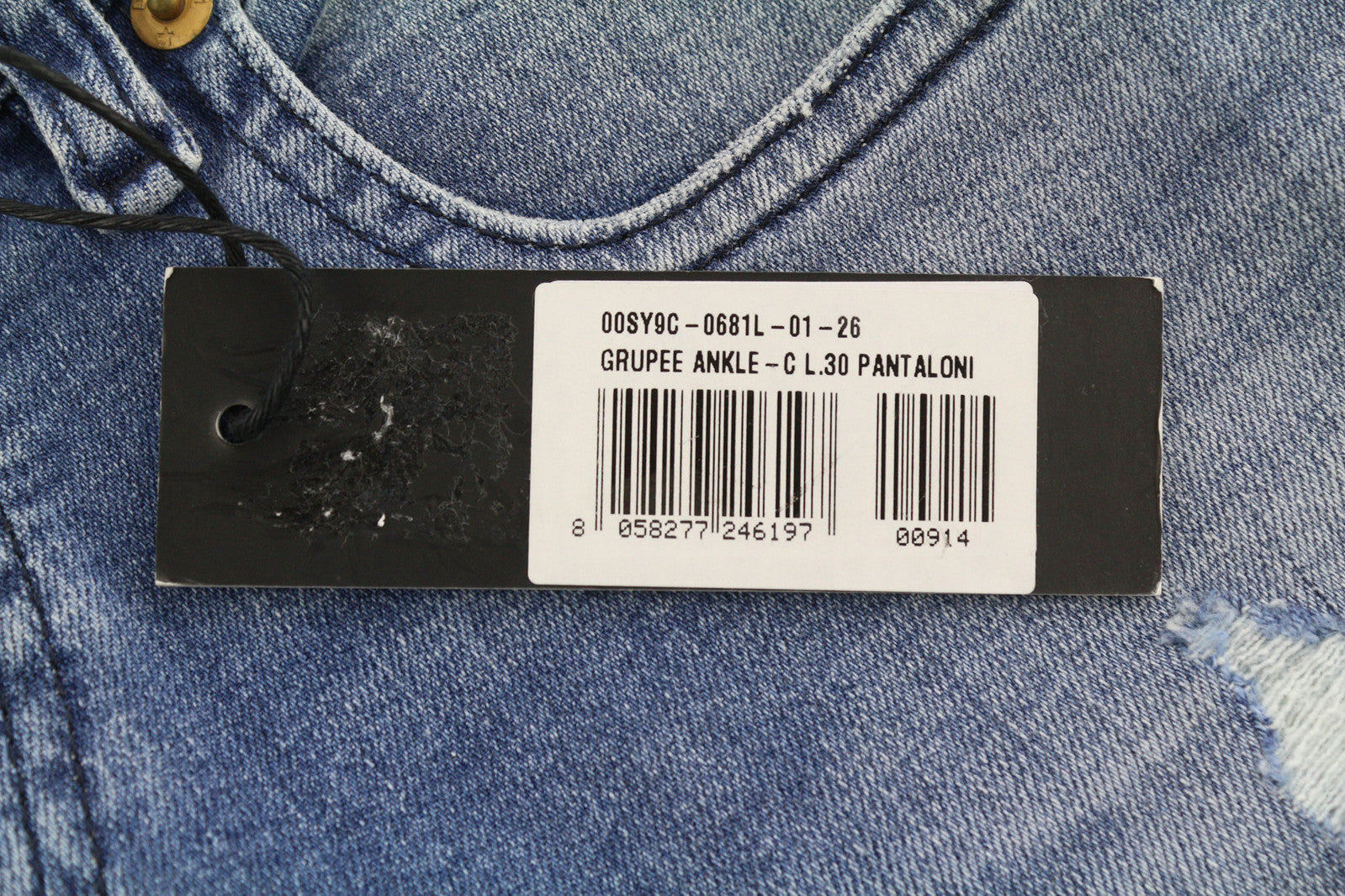 DIESEL Grupee Ankle-C 0681L Women Jeans W26/L30 Super Slin Skinny Low Waist