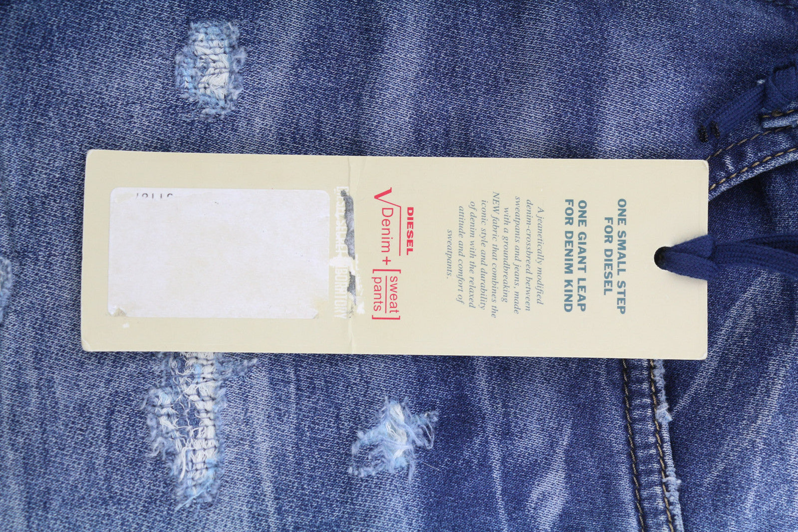 DIESEL Grupee-S-Ne 0685I Women Jeans W23 Jogg Washed Ripped Skinny Fit Blue