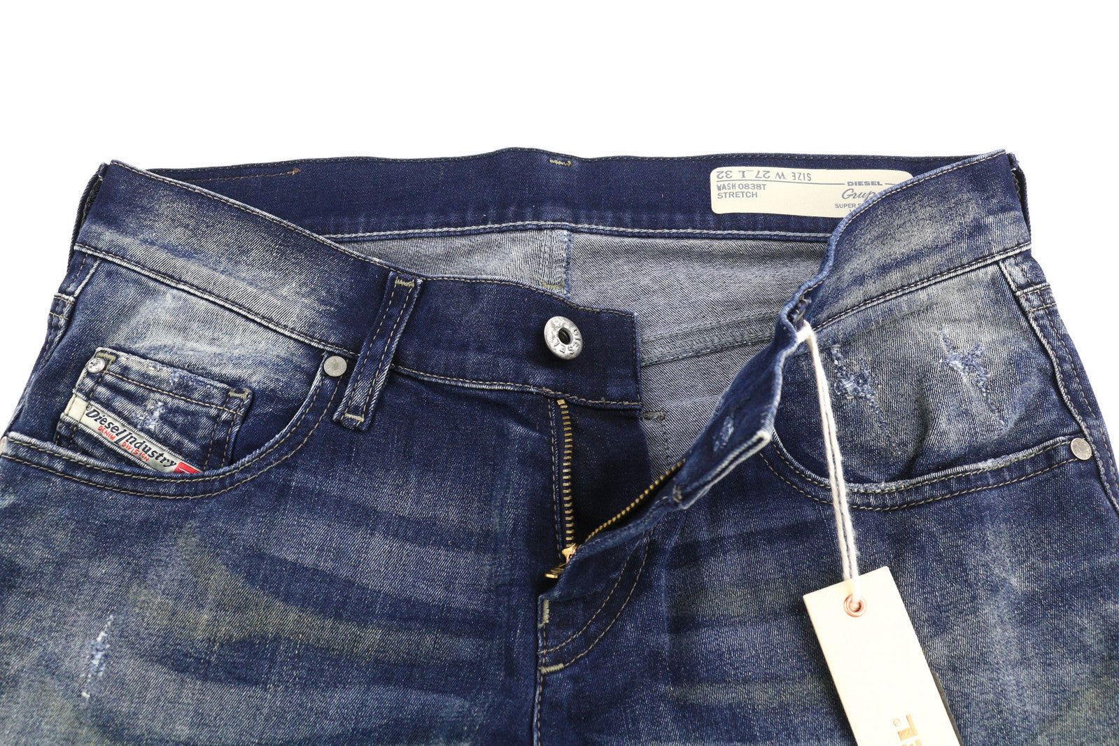 DIESEL Grupee 0838T Women Jeans W27/L32 Super Slim Skinny Low Waist Stretch