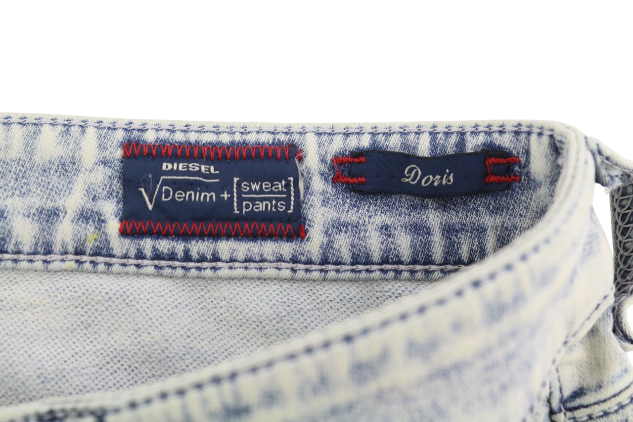 DIESEL Doris-Ne 0672C Women Jeans W27 Jogg Denim Sweat Blue Skinny RRP€210