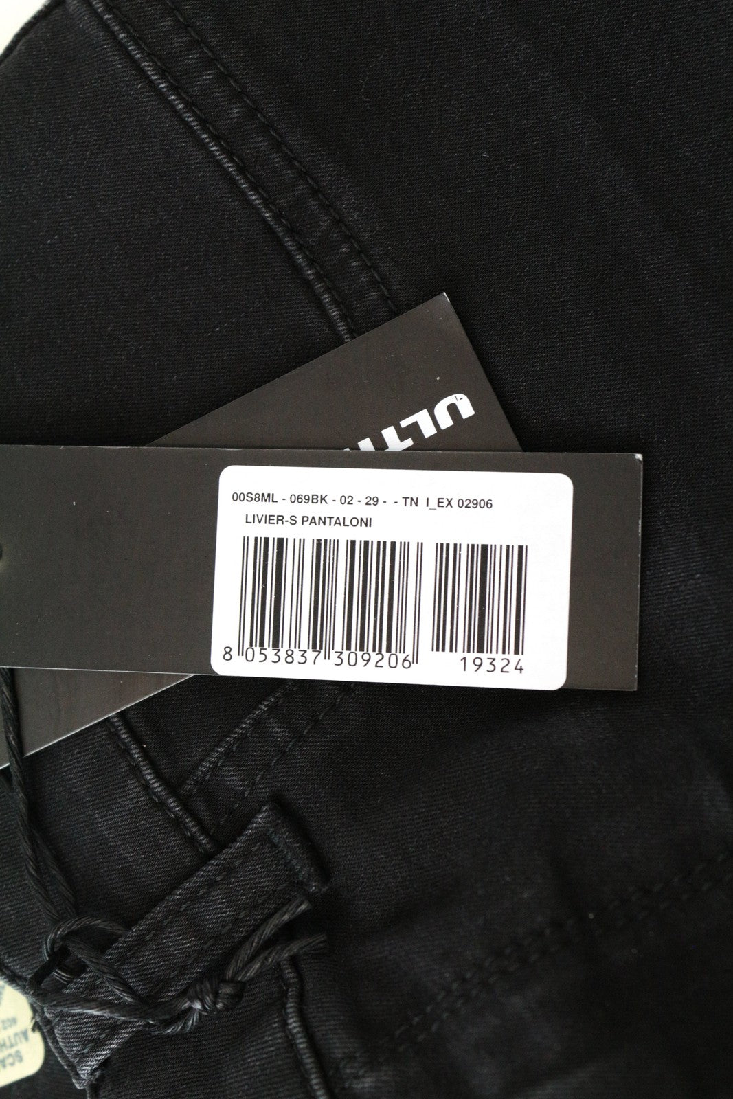 DIESEL Livier-S 069BK moteriškos džinsinės kelnės W29 žemu juosmeniu, pilkos, itin plonos 