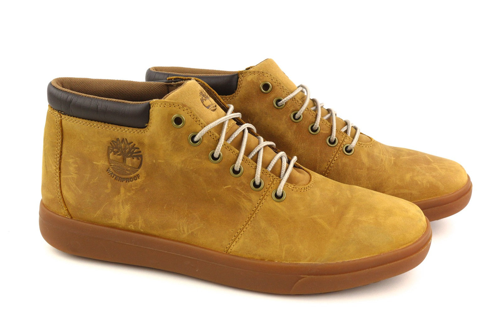 TIMBERLAND A2DSC vyriški batai, 43,5/44,5 cm, rudi, sendinto stiliaus, vandeniui atsparūs, medienos džiovinimo efektai.