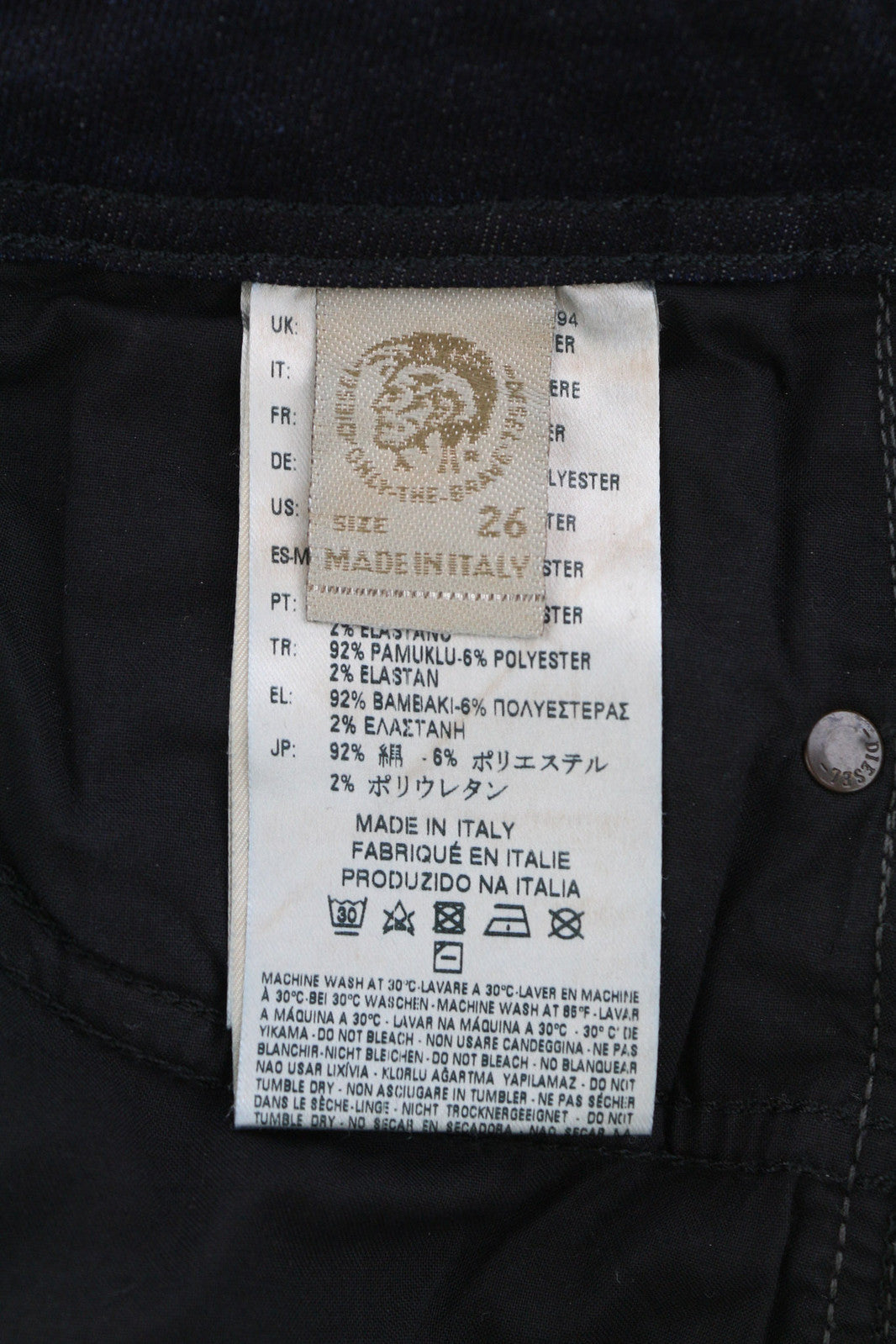 DIESEL D.N.A. Reen 0844T Women Jeans W26/L32 Regular Straight Regular RRP€200