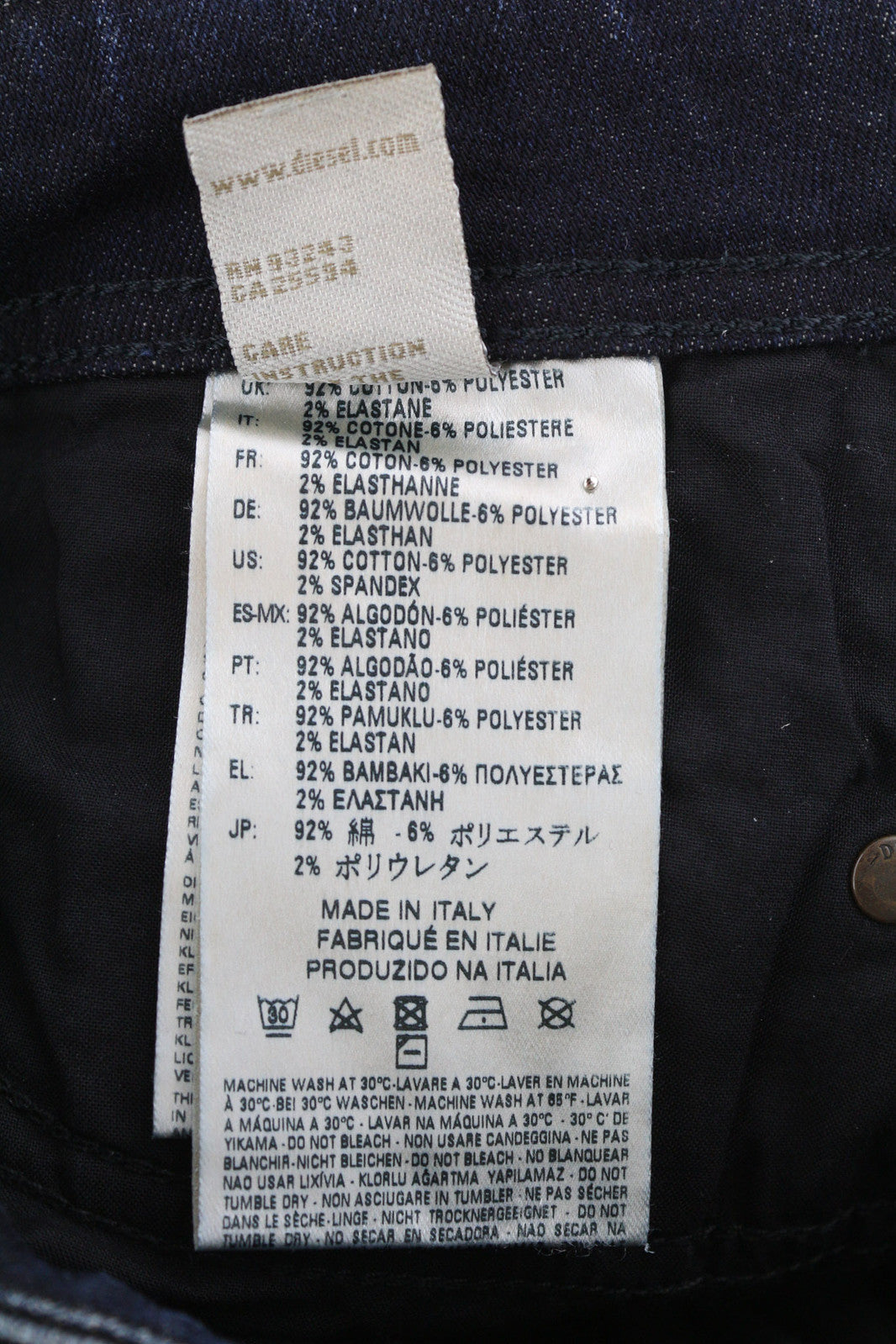 DIESEL D.N.A. Reen 0844T Women Jeans W25/L32 Regular Straight Regular RRP€200