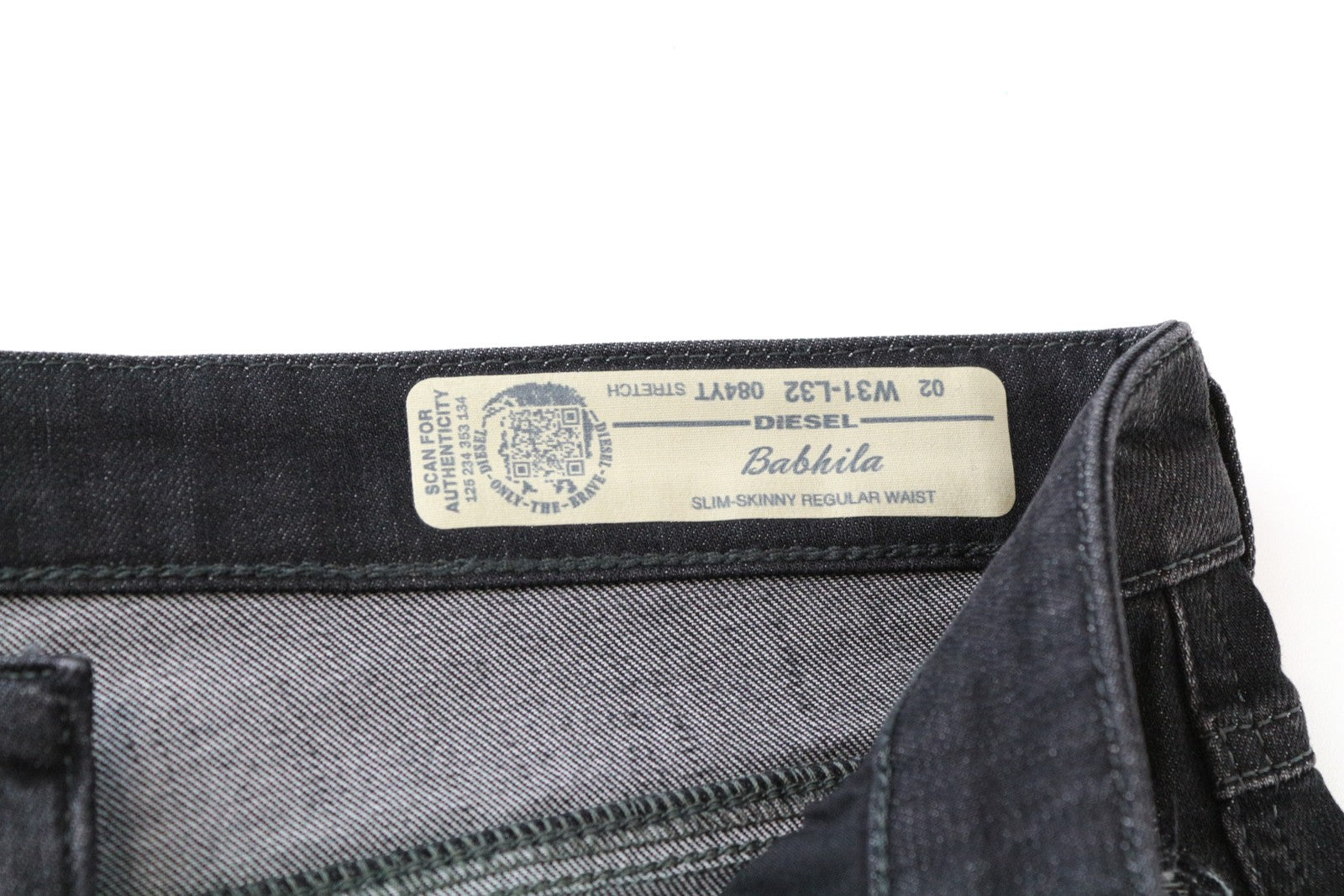 DIESEL Babhila 084YT moteriški aptempti džinsai W31/L32, pilki, tamprūs, aptempti 