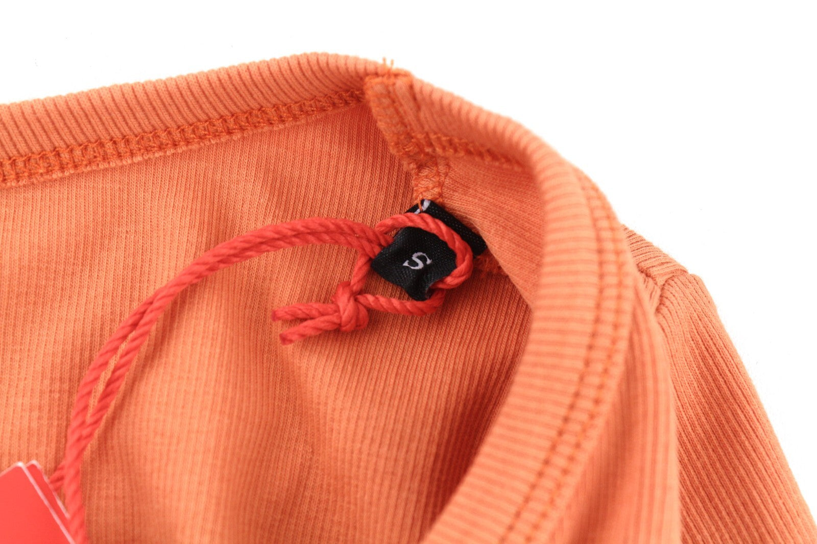 DIESEL T-Ballet-D moteriški marškinėliai S dydžio, oranžiniai, ilgomis rankovėmis, apvalios iškirptės, tamprūs, RRP 100 € 