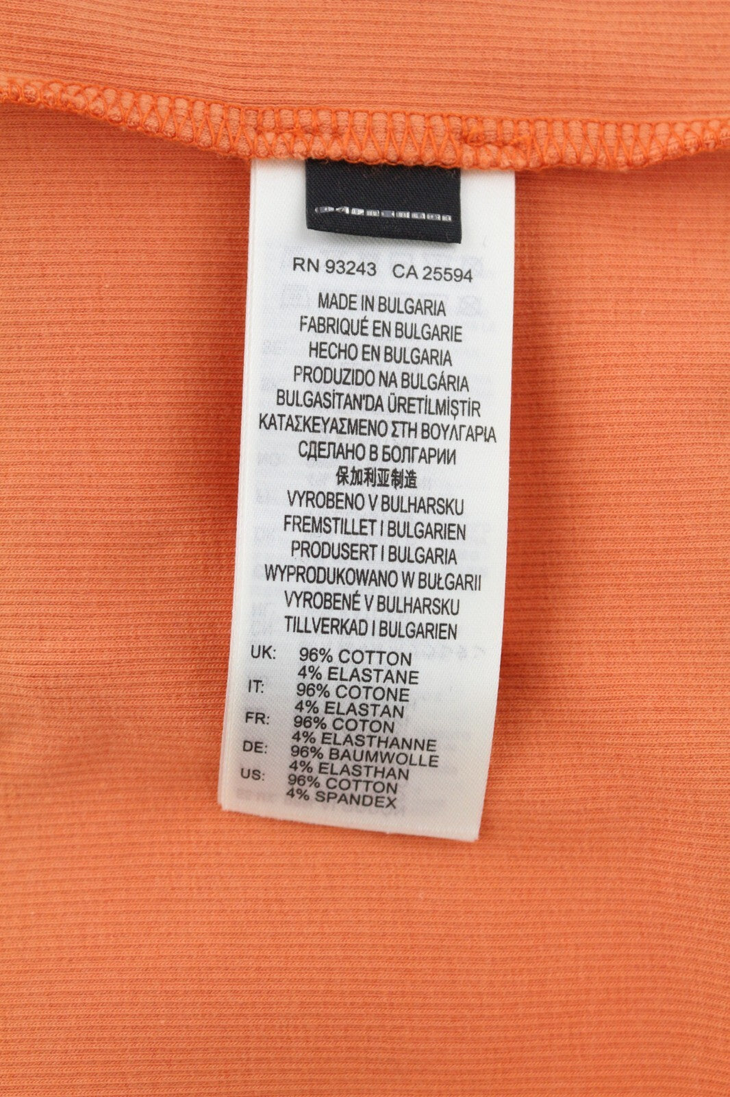 DIESEL T-Ballet-D moteriški marškinėliai M oranžiniai ilgomis rankovėmis apvaliu kaklu tamprūs drabužiai RRP 100 € 