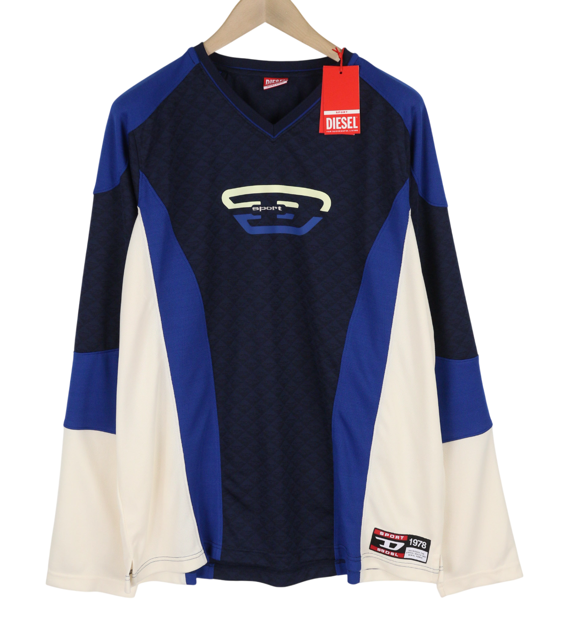 DIESEL Amtee-Breakdon-HT07 Vyriški megztiniai 2XL megztiniai V kaklo ilgomis rankovėmis RRP 150 