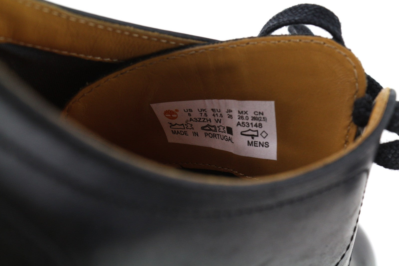 TIMBERLAND A3ZZH-A53148 vyriški batai EU41.5/42 juodi natūralios odos žemapadžiai batai 