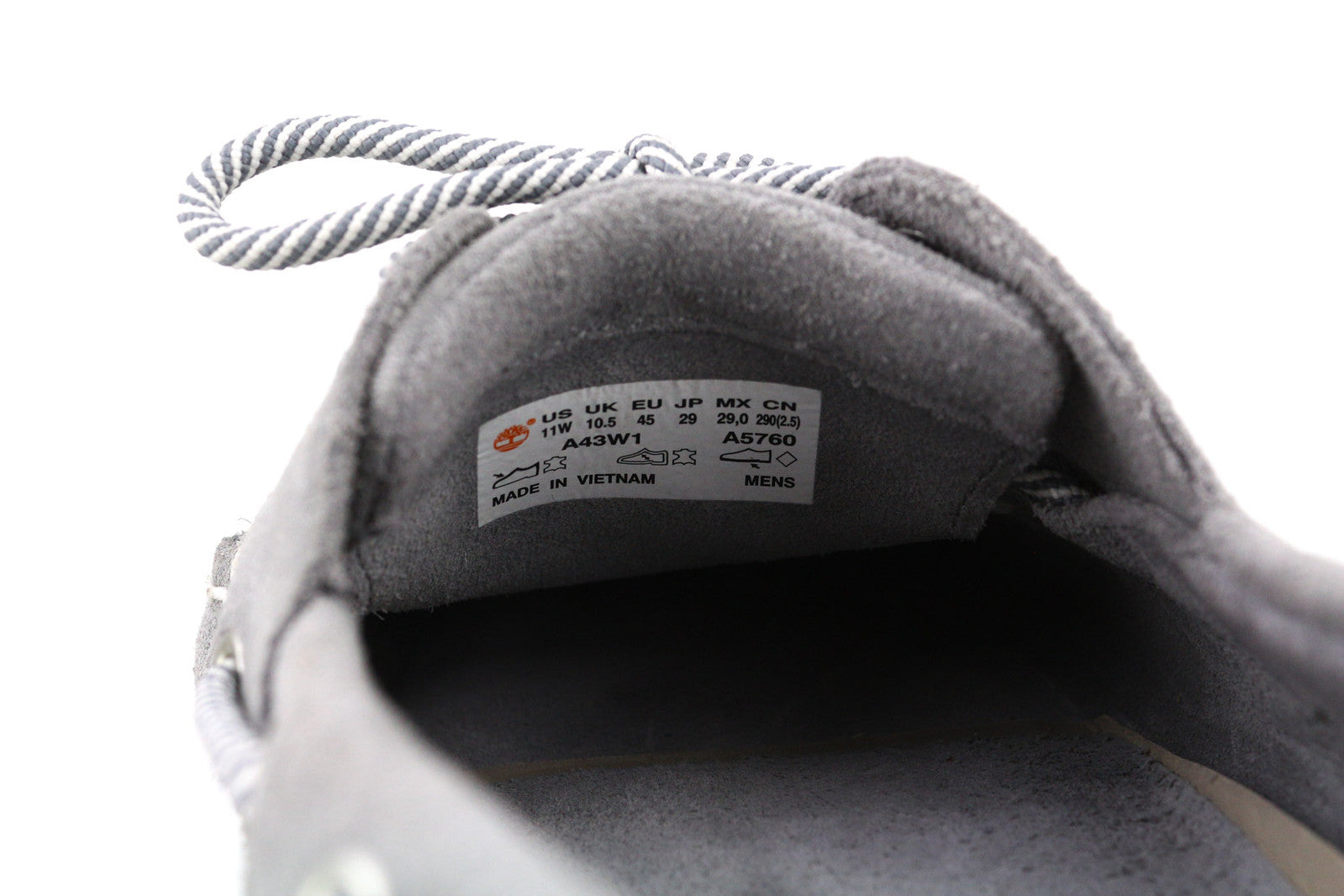 TIMBERLAND A43W1 vyriški batai EU45 UK10.5 pilki odiniai laisvalaikio bateliai su migdolų nosimi 