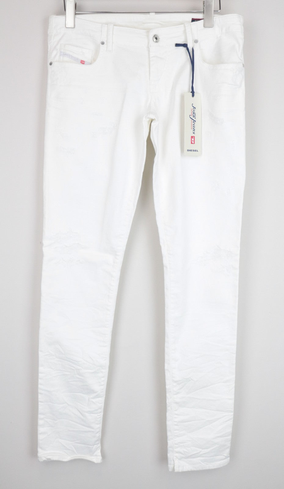 DIESEL Gruppe-Ne 0672D W31 baltos Jogg sportinės kelnės Slim Stretch moteriški džinsai 