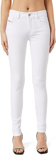 DIESEL Skinzee 0843T W34/L32 balkšvos spalvos itin ploni, tamprūs, aptempti moteriški džinsai 