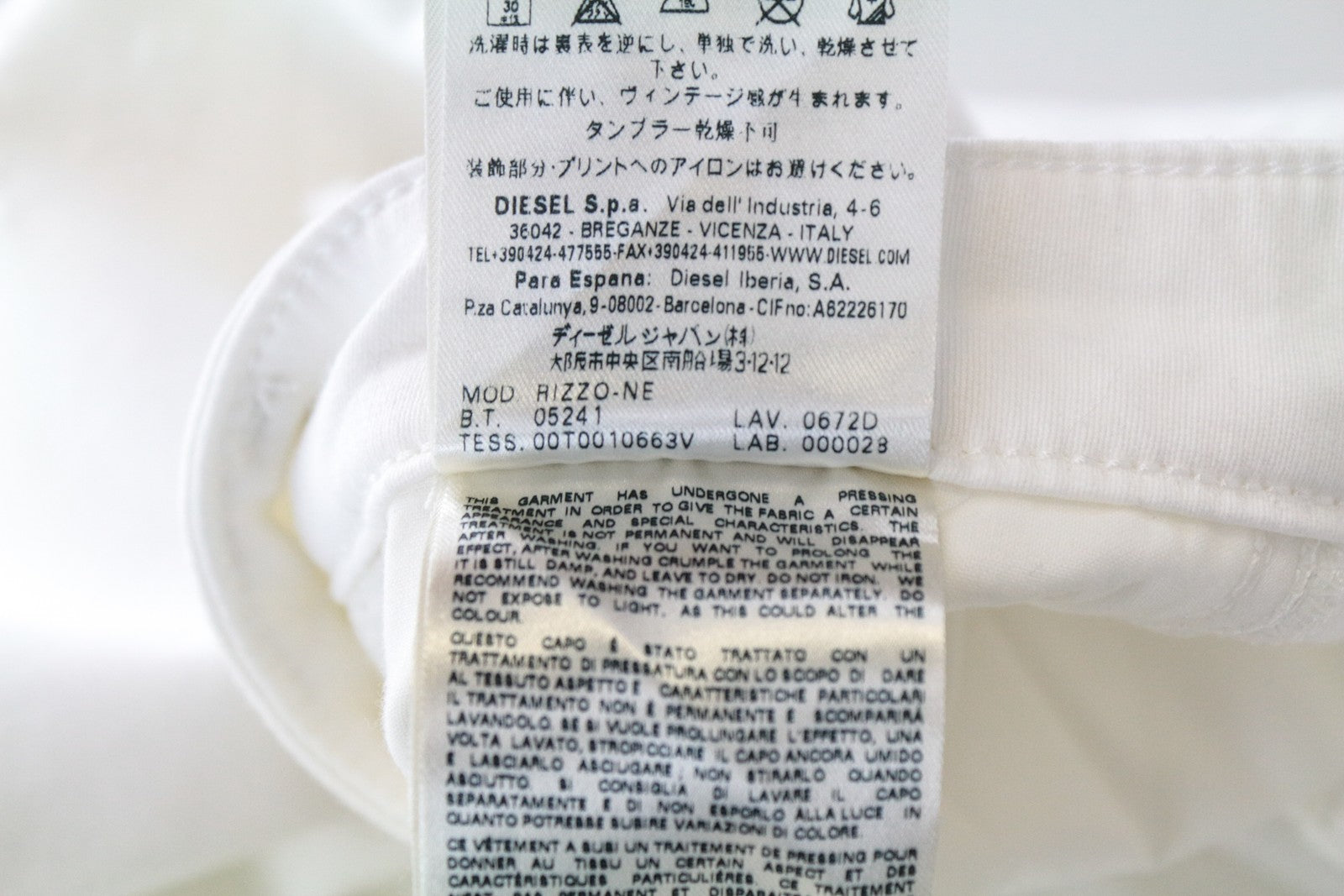 DIESEL Rizzo-NE 0672D W25 balti medvilniniai tamprūs Jogg Slim Fit moteriški džinsai 