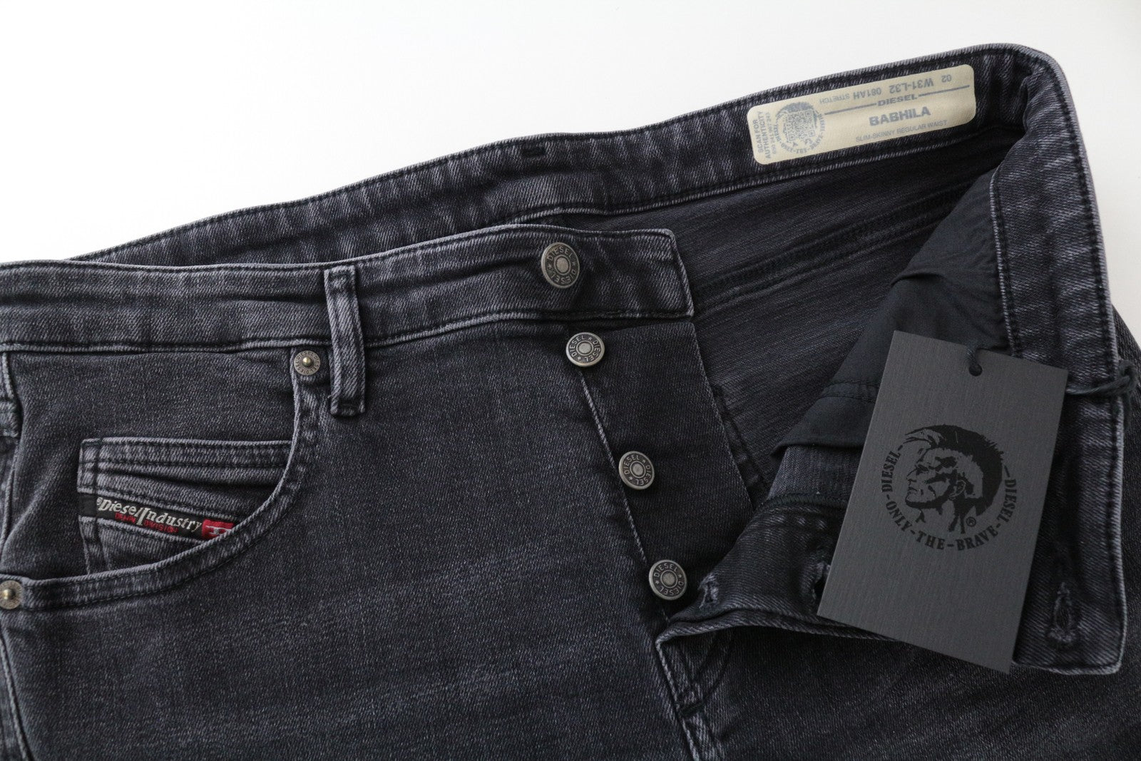 DIESEL Babhila 081AH W31/L32 Slim Skinny pilki medvilniniai tamprūs moteriški džinsai 