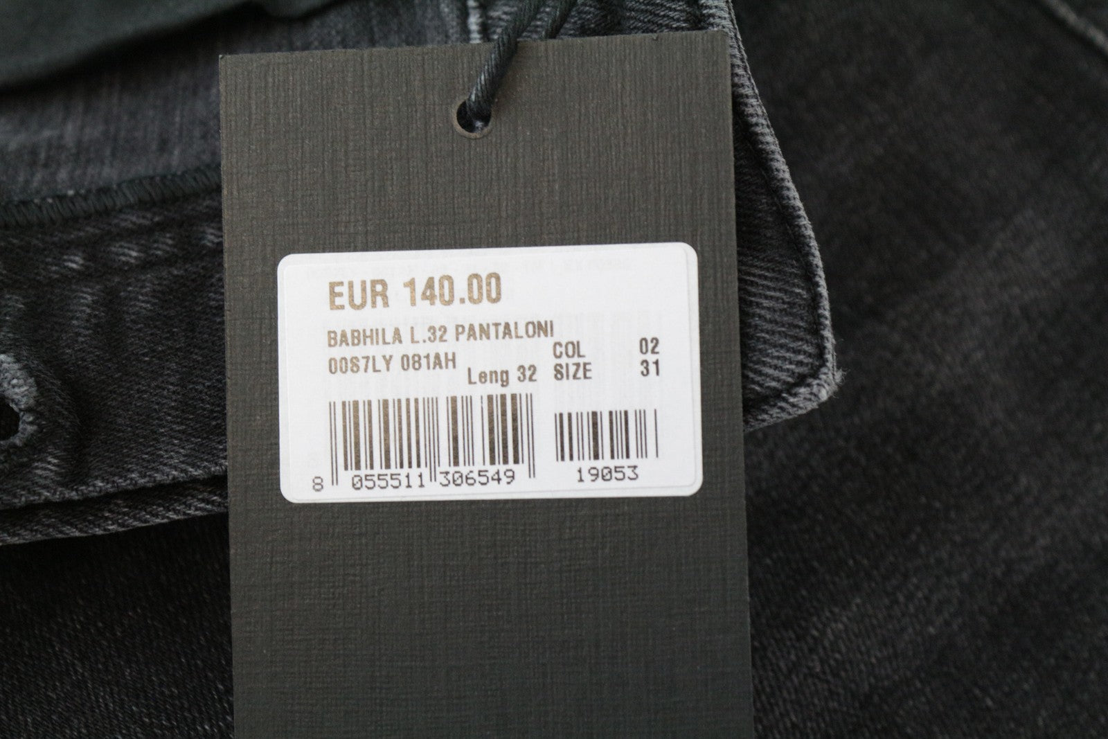 DIESEL Babhila 081AH W31/L32 Slim Skinny pilki medvilniniai tamprūs moteriški džinsai 