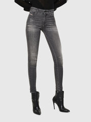 DIESEL Slandy 083AJ W25/L34 pilki, ploni, aptempti, medvilniniai moteriški džinsai 