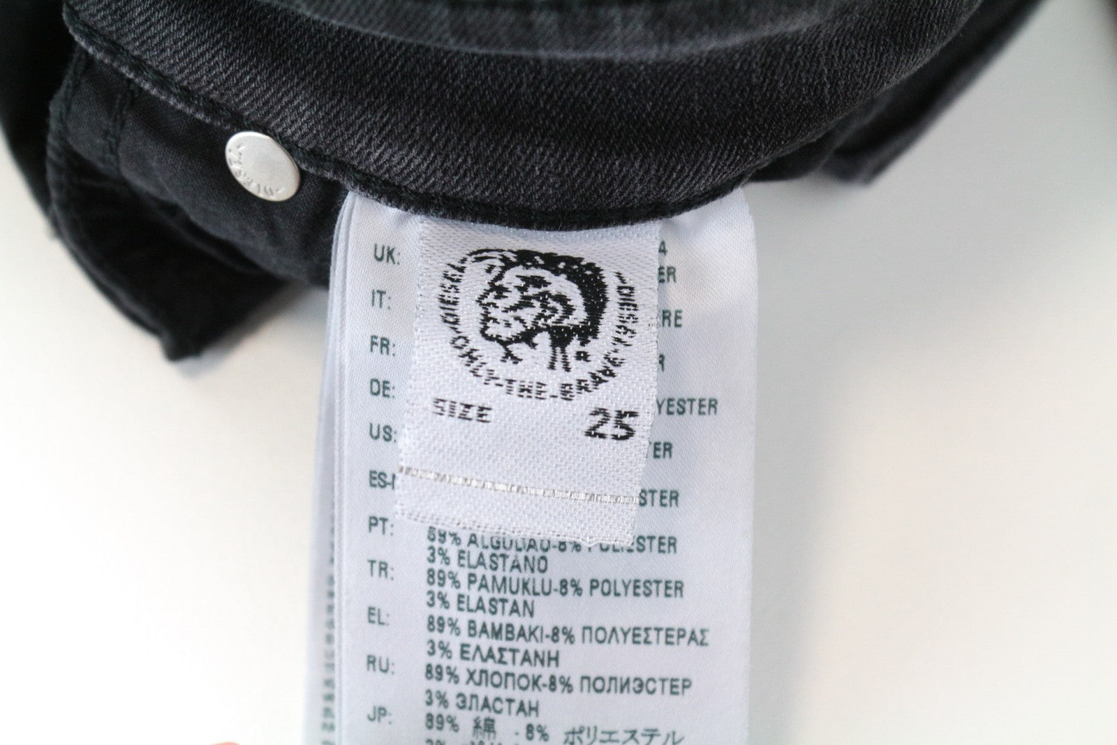 DIESEL Slandy-Low 085AW W25/L32 Skinny Super Slim Fit tamprūs pilki moteriški džinsai 