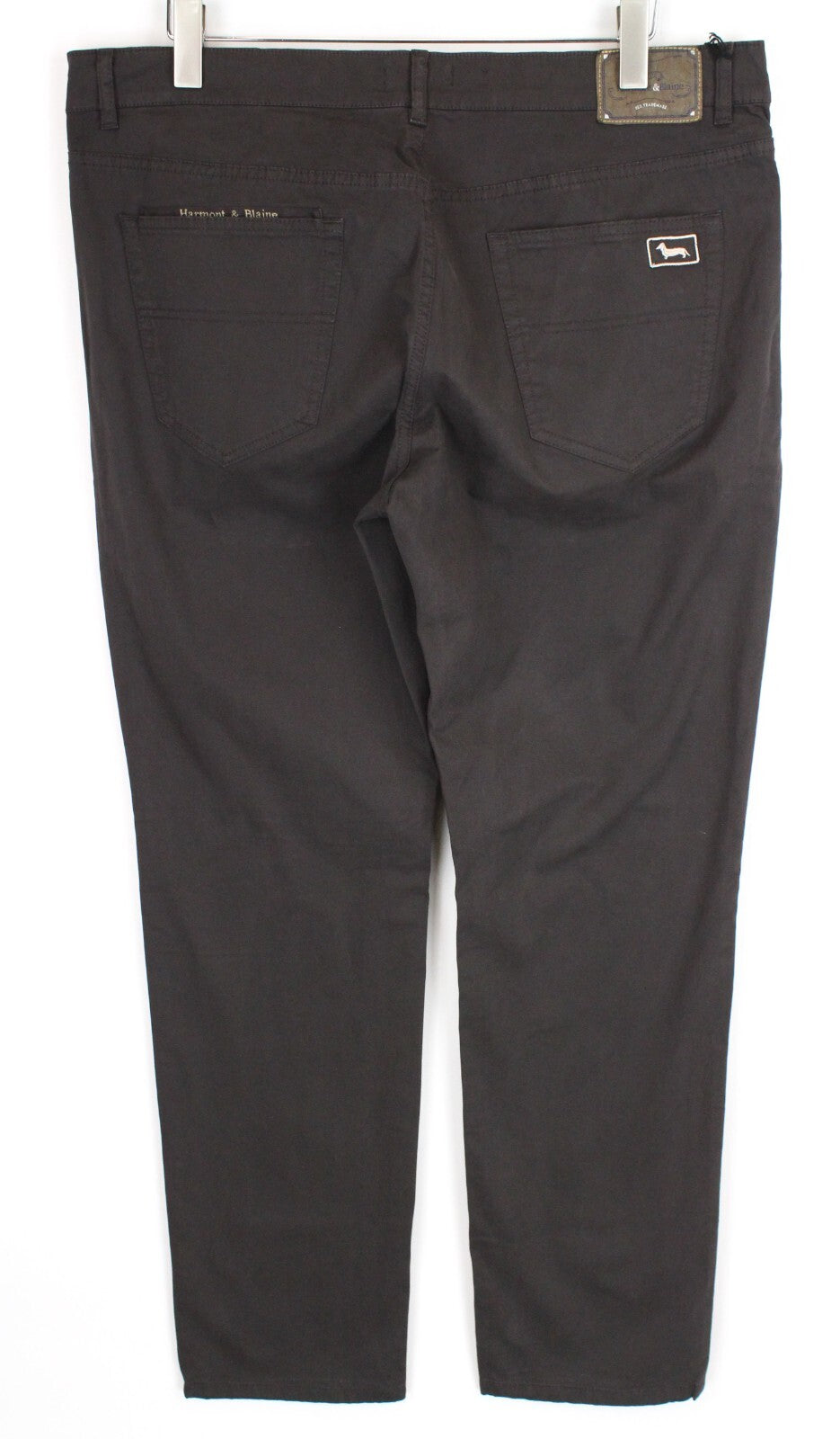 Harmont & Blaine Mens Pants 56 Brown Cotton Stretch Flat Front Jean Style