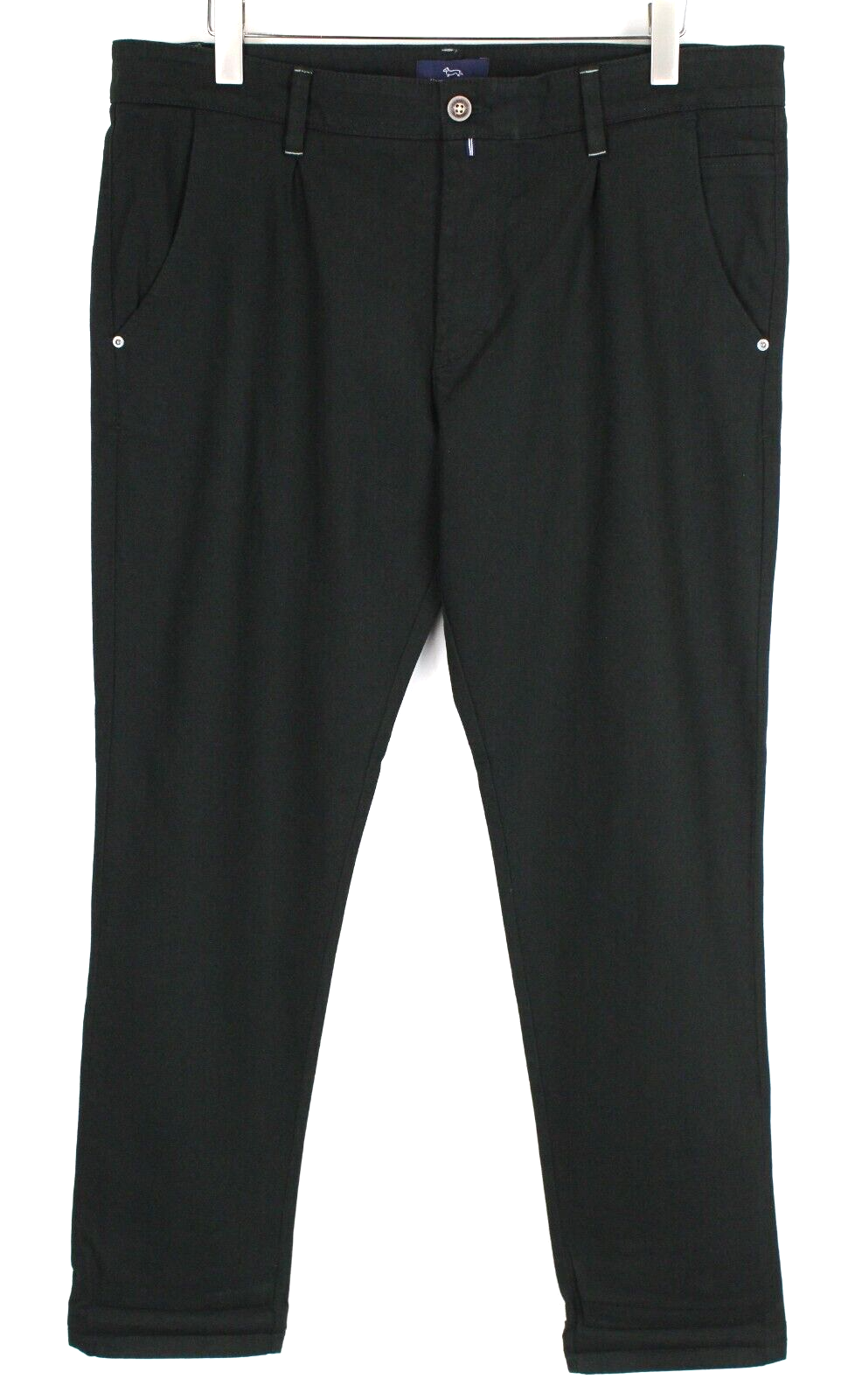 Harmont & Blaine Mens Pants 54 Black Cotton Stretch Narrow  Slit Pockets